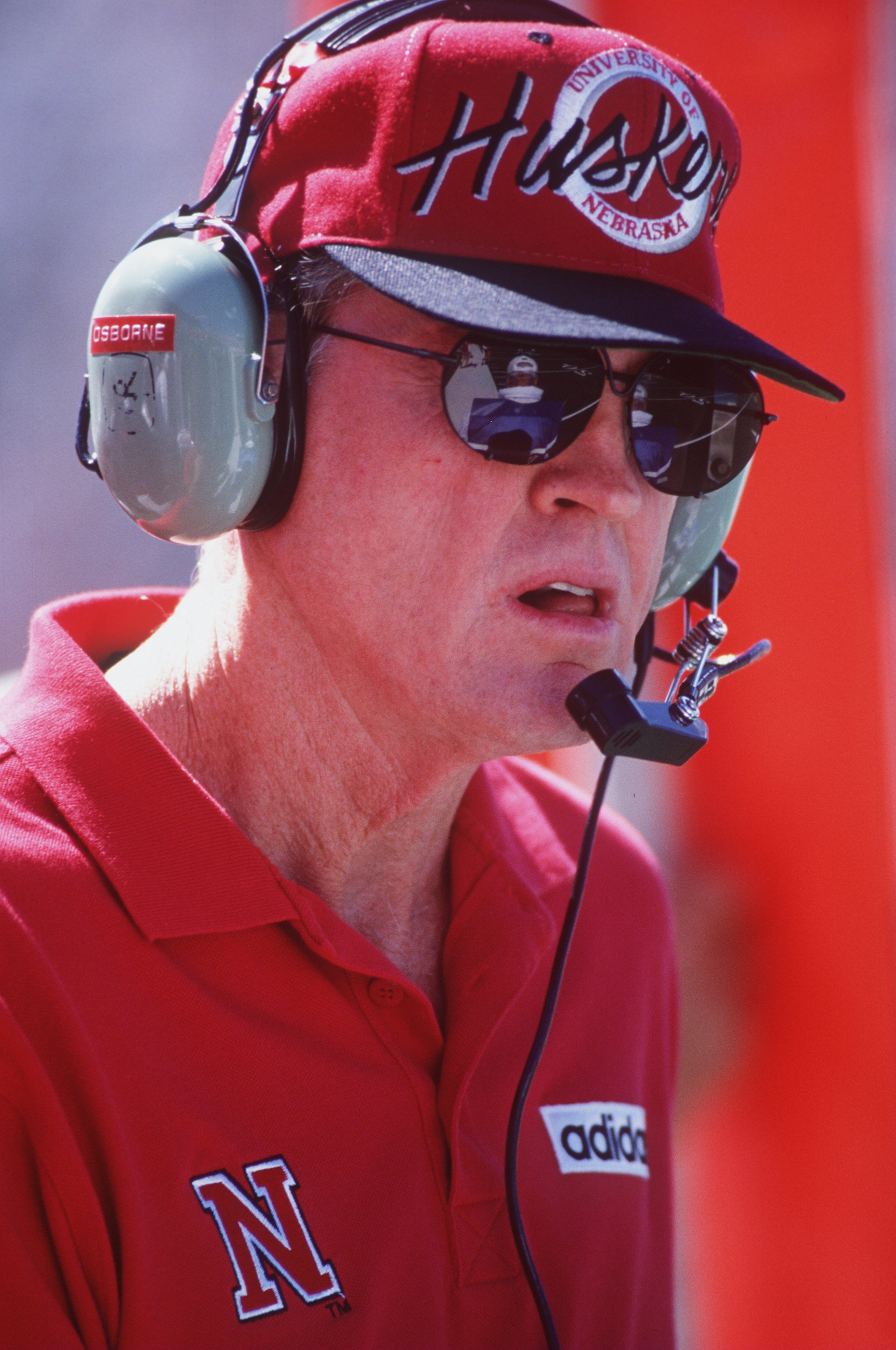9 Sep 1995: Head coach Tom Osborne of the University of Nebraska during the Corn Huskers 50-10 win over Michigan State at Spartan Stadium in East Lansing, Michigan.