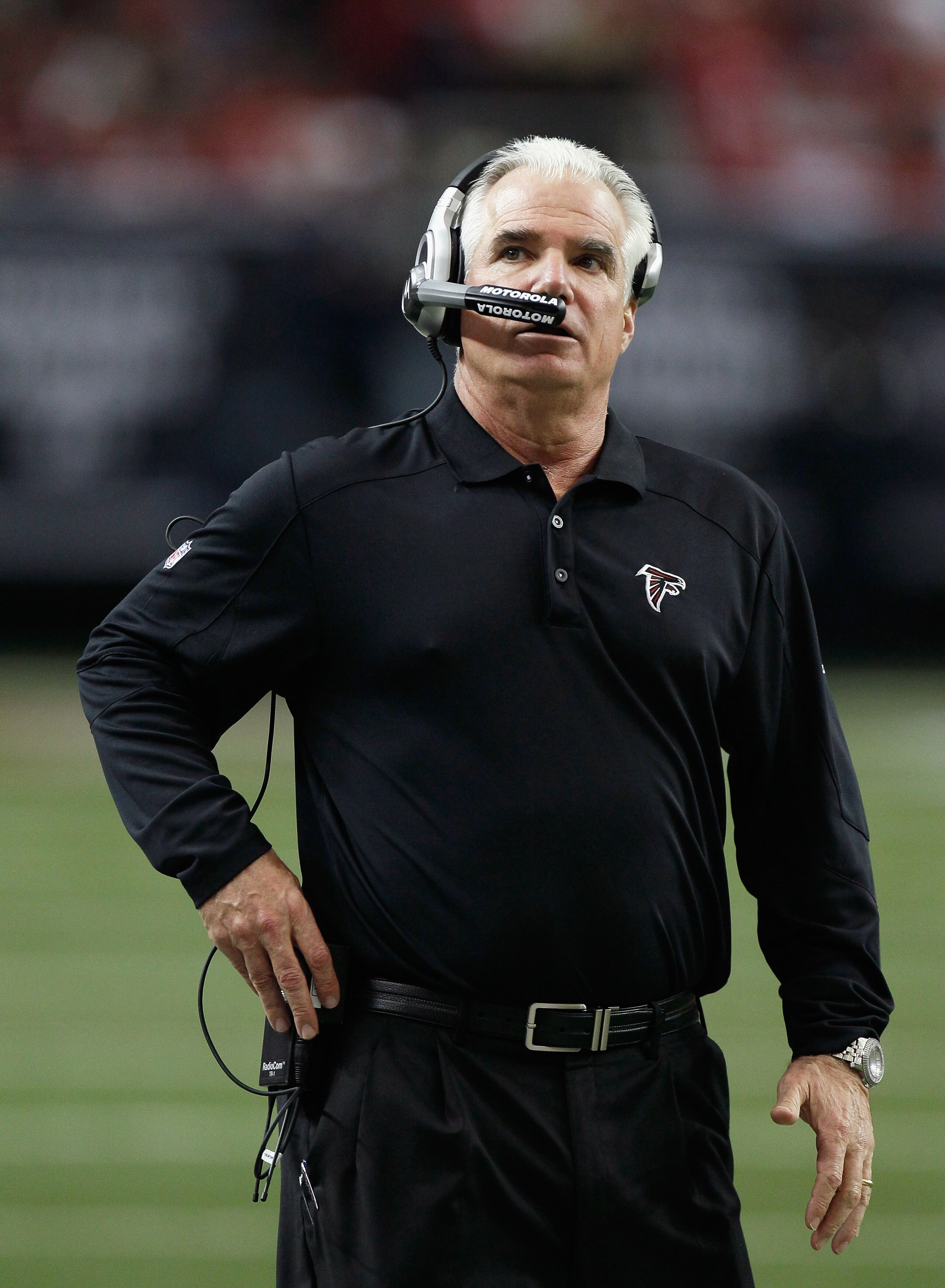 ATLANTA, GA - JANUARY 02:  Head coach Mike Smith of the Atlanta Falcons against the Carolina Panthers at Georgia Dome on January 2, 2011 in Atlanta, Georgia.  (Photo by Kevin C. Cox/Getty Images)