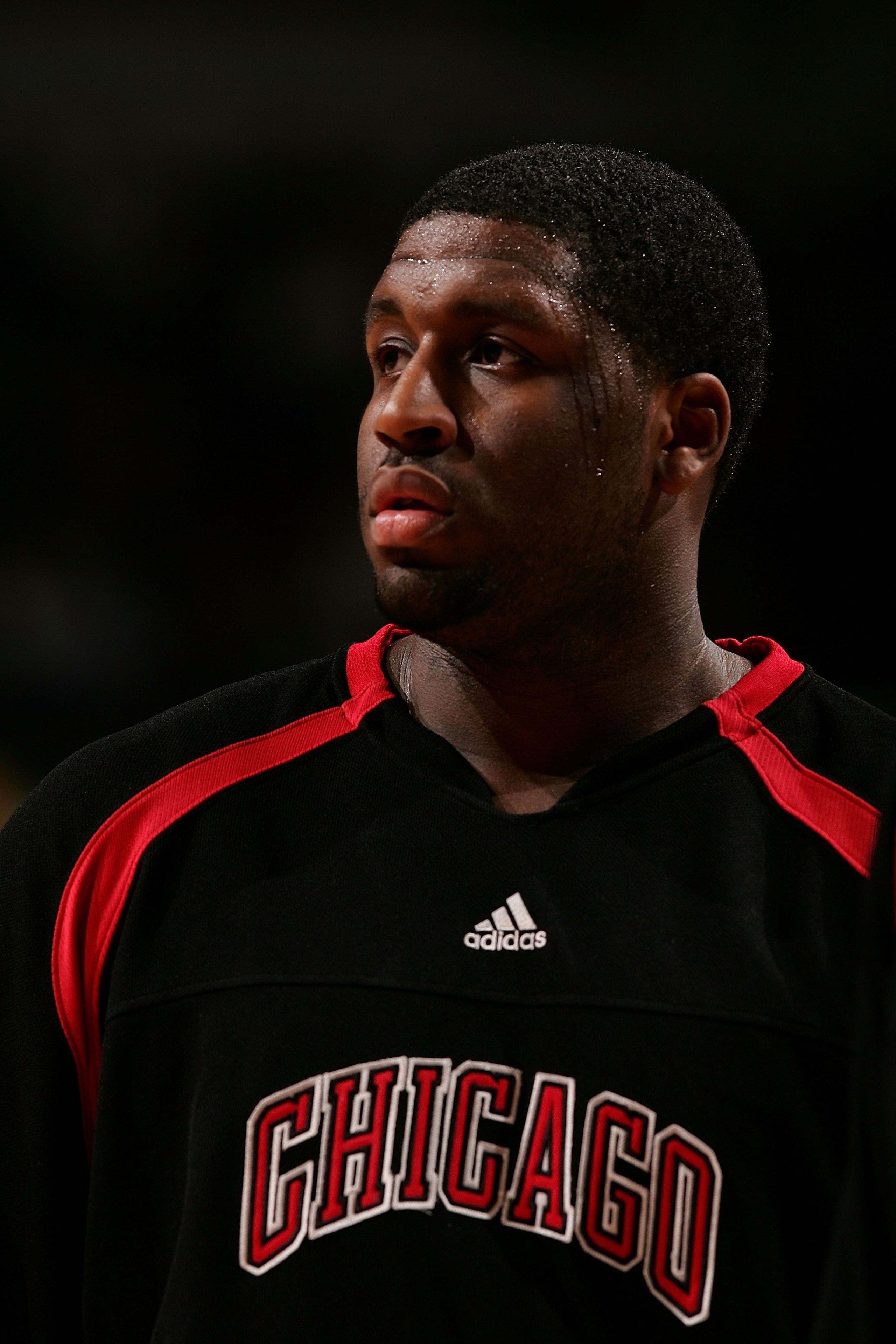 CHICAGO - JANUARY 13:  Michael Sweetney #50 of the Chicago Bulls is seen during warm-ups against the Memphis Grizzlies January 13, 2007 at the United Center in Chicago, Illinois. The Bulls won 111-66. NOTE TO USER: User expressly acknowledges and agrees t