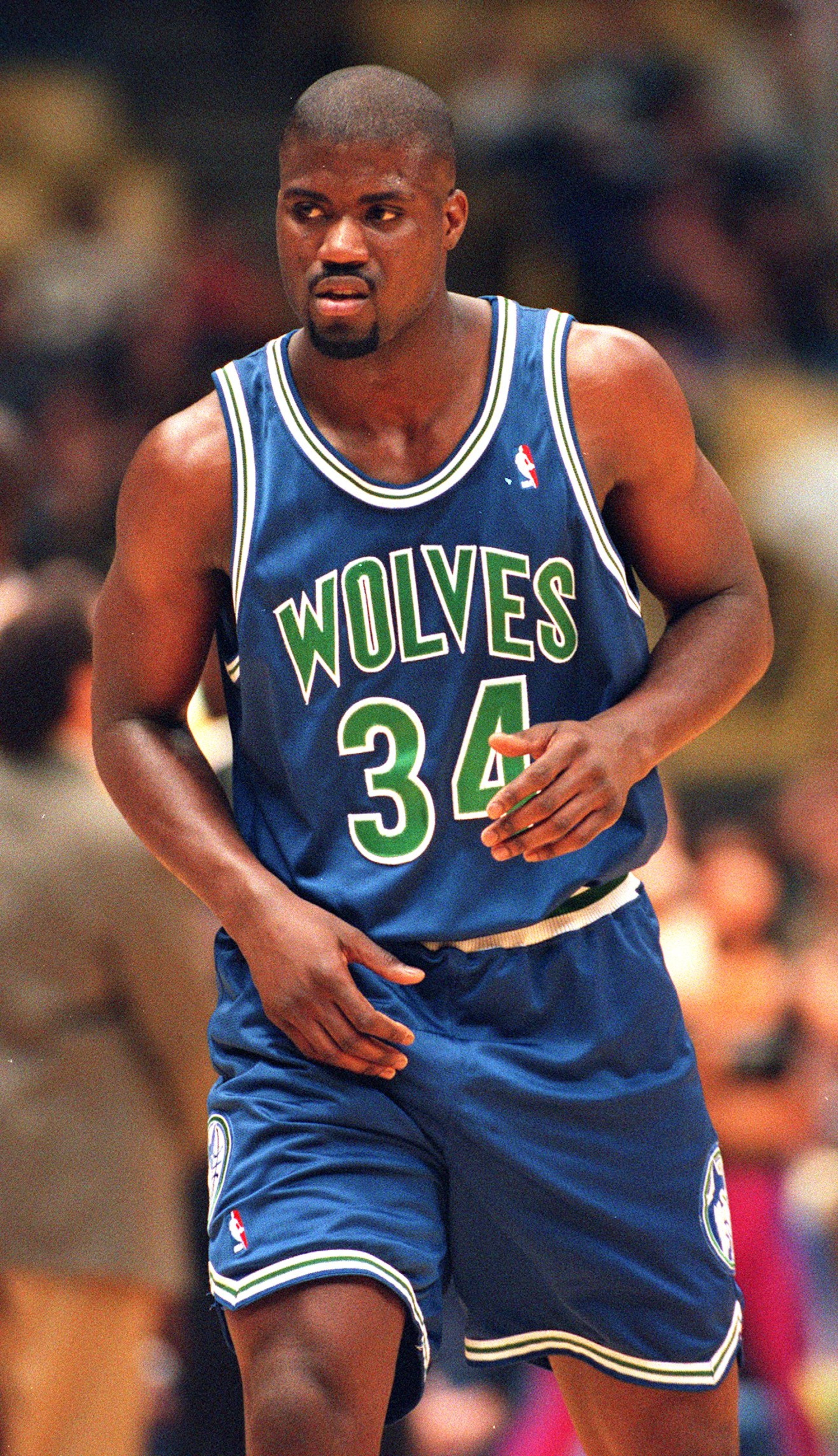 5 DEC 1993:  MINNESOTA TIMBERWOLVES FORWARD ISAIAH RIDER ON THE COURT AGAINST THE LAKERS AT THE GREAT WESTERN FORUM IN INGLEWOOD, CALIFORNIA. Mandatory Credit: Al Bello/ALLSPORT