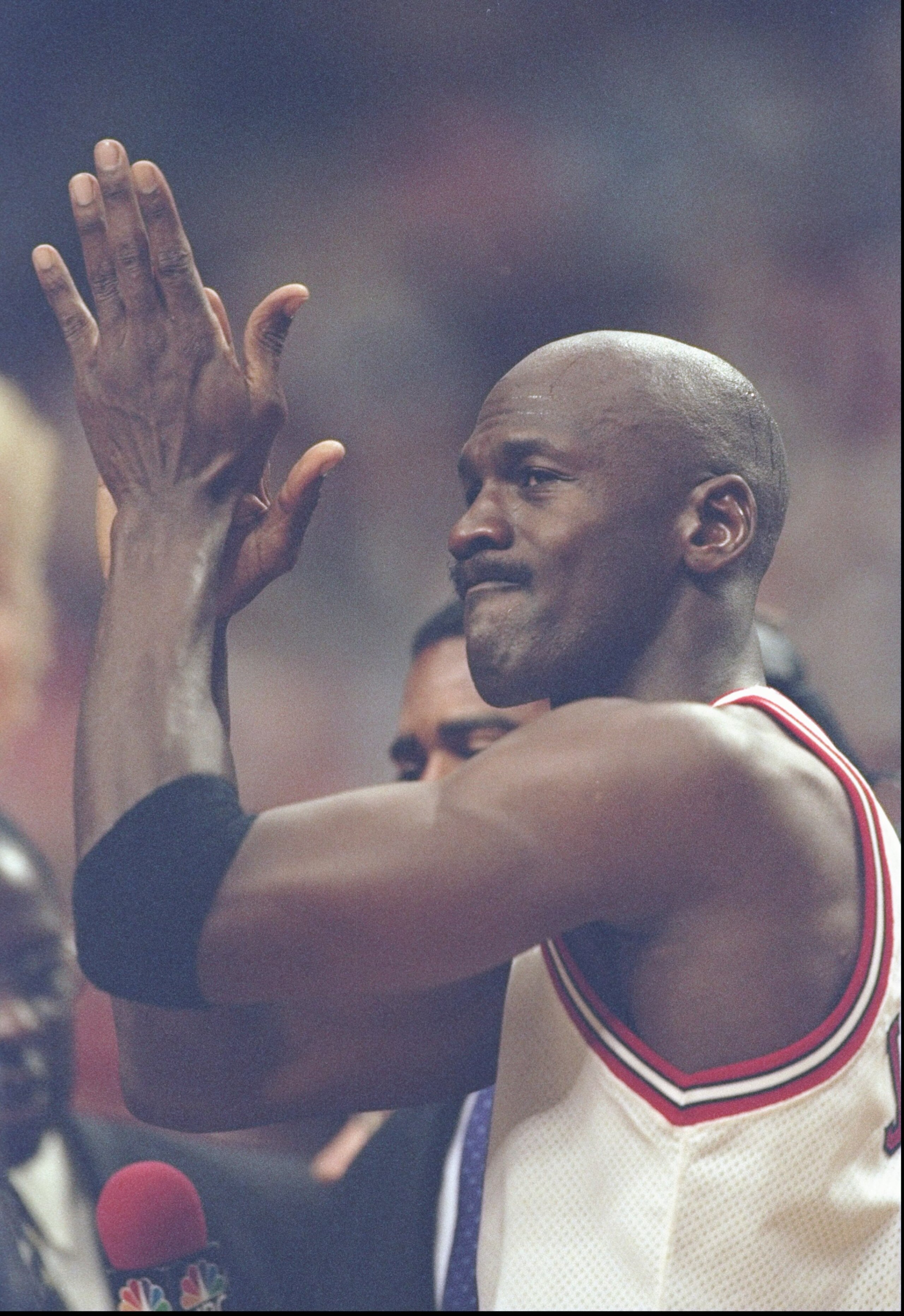 1 Jun 1997:  Chicago Bulls guard Michael Jordan claps his hands during playoff game against the Utah Jazz at the United Center in Chicago, Illinois.  The Bulls won the game 84-82. Mandatory Credit: Jonathan Daniel  /Allsport