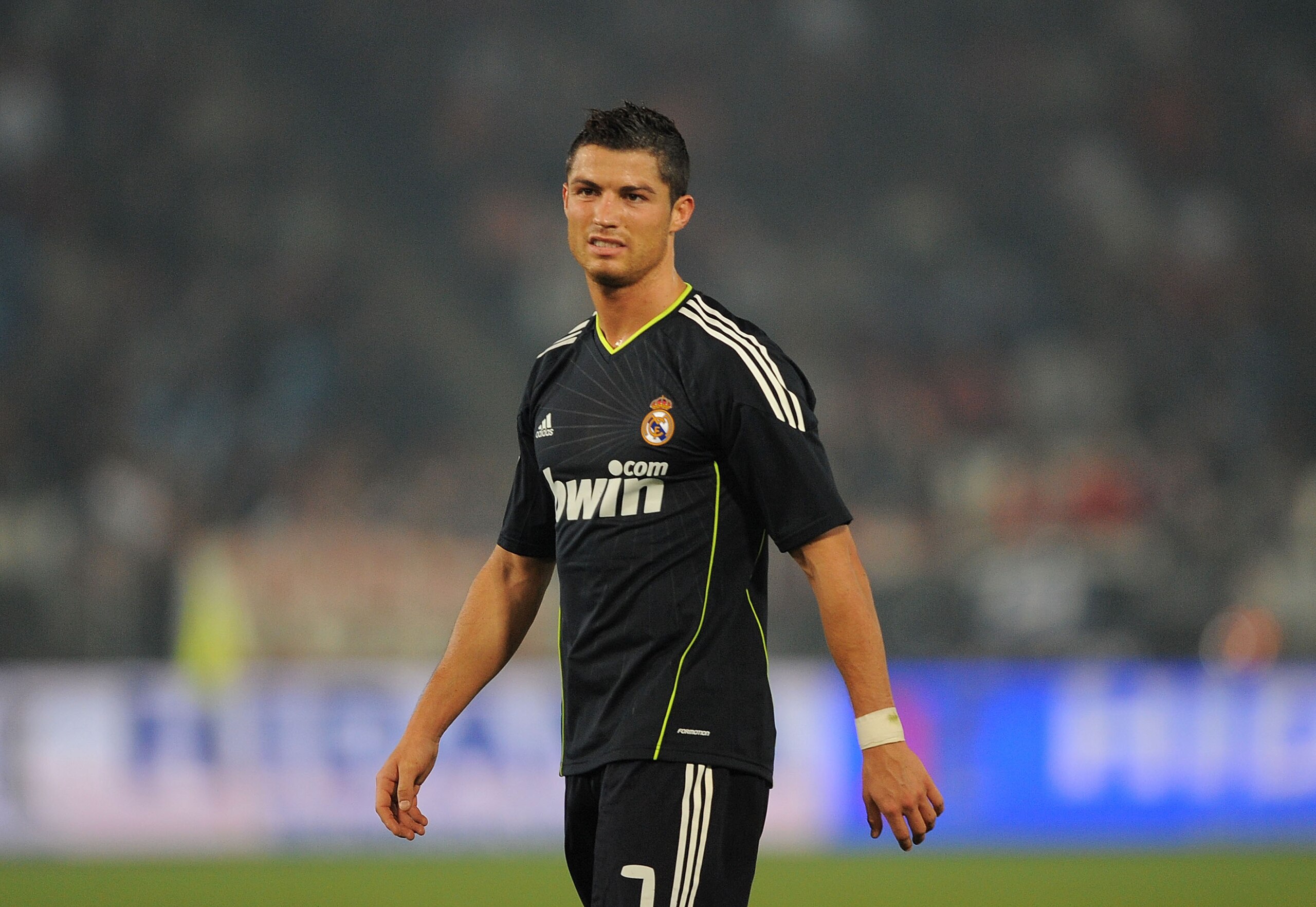 ALMERIA, SPAIN - JANUARY 16:  Cristiano Ronaldo of Real Madrid reacts during the La Liga match between UD Almeria and Real Madrid at Estadio del Mediterraneo on January 16, 2011 in Almeria, Spain.  (Photo by Denis Doyle/Getty Images)