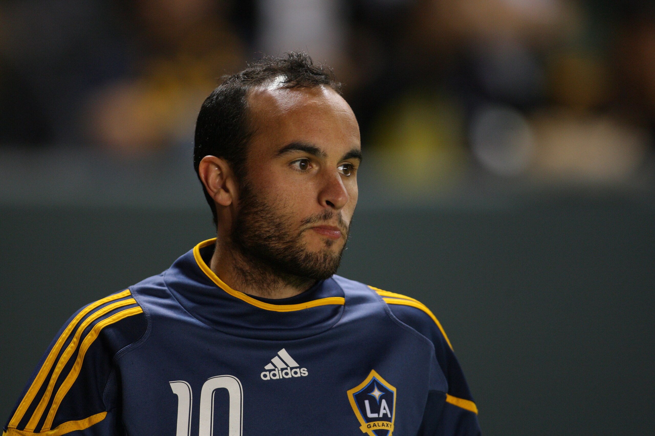 CARSON, CA - NOVEMBER 14:  Landon Donovan #10 of the Los Angeles Galaxy stretches prior to the Western Conference Finals match of the MLS playoffs against FC Dallas at The Home Depot Center on November 14, 2010 in Carson, California. FC Dallas defeated th