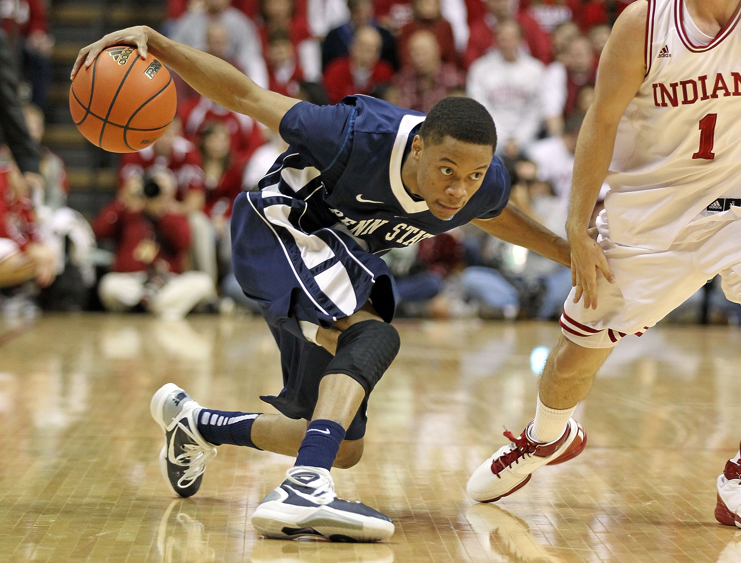 BLOOMINGTON, IN - DECEMBER 27: Tim Frazier #23 of Penn State Nittany Lions dribbles the ball during the Big Ten Conference game against the Indiana Hoosiers on December 27, 2010 at Assembly Hall in Bloomington, Indiana. (Photo by Andy Lyons/Getty Images BLOOMINGTON, IN - DECEMBER 27: Tim Frazier #23 of Penn State Nittany Lions dribbles the ball during the Big Ten Conference game against the Indiana Hoosiers on December 27, 2010 at Assembly Hall in Bloomington, Indiana. (Photo by Andy Lyons/Getty Images