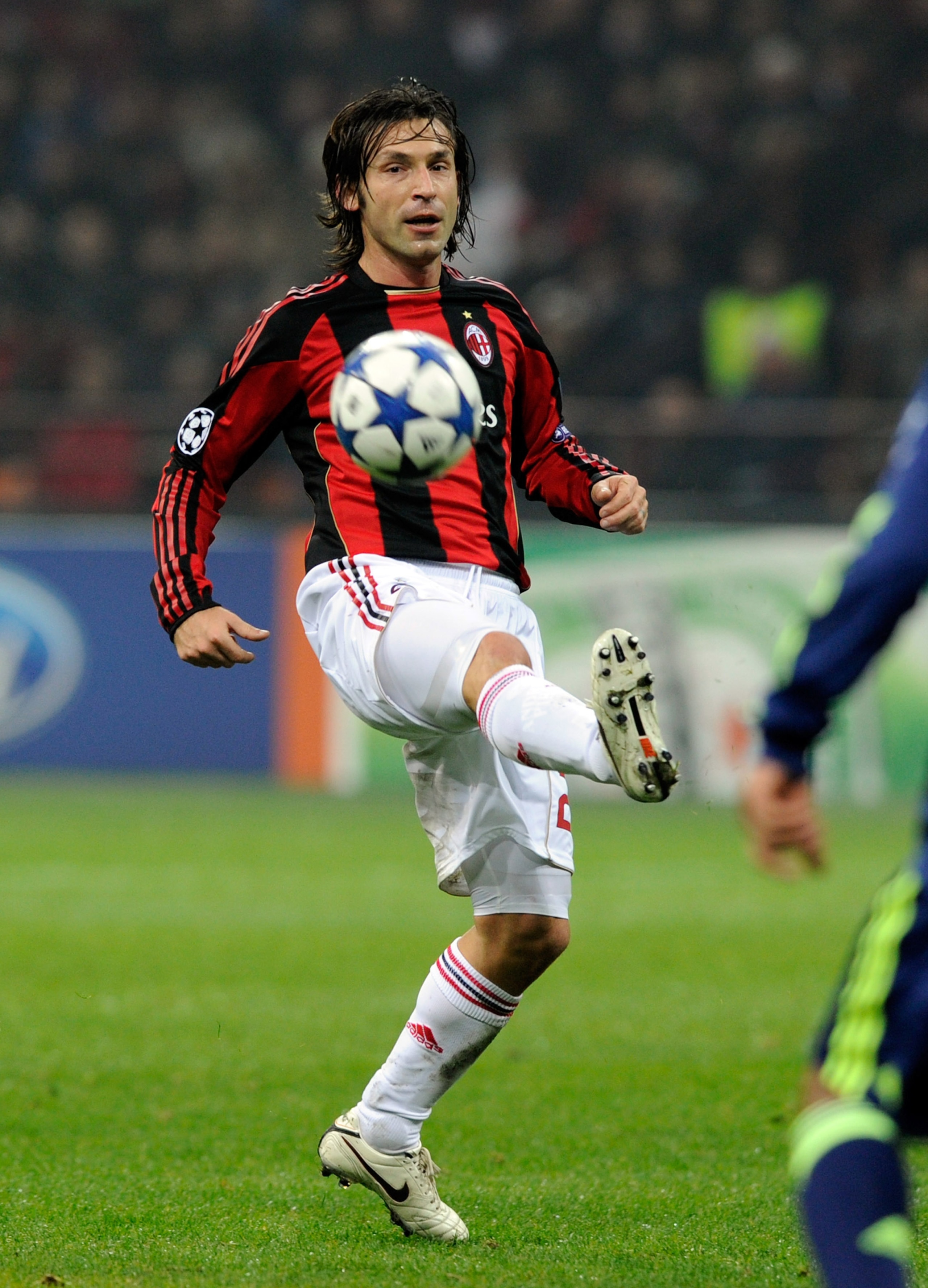 MILAN, ITALY - DECEMBER 08: Andrea Pirlo of AC Milan during the UEFA Champions League Group G match between AC Milan and AFC Ajax at Stadio Giuseppe Meazza on December 8, 2010 in Milan, Italy. (Photo by Claudio Villa/Getty Images) MILAN, ITALY - DECEMBER 08: Andrea Pirlo of AC Milan during the UEFA Champions League Group G match between AC Milan and AFC Ajax at Stadio Giuseppe Meazza on December 8, 2010 in Milan, Italy. (Photo by Claudio Villa/Getty Images)