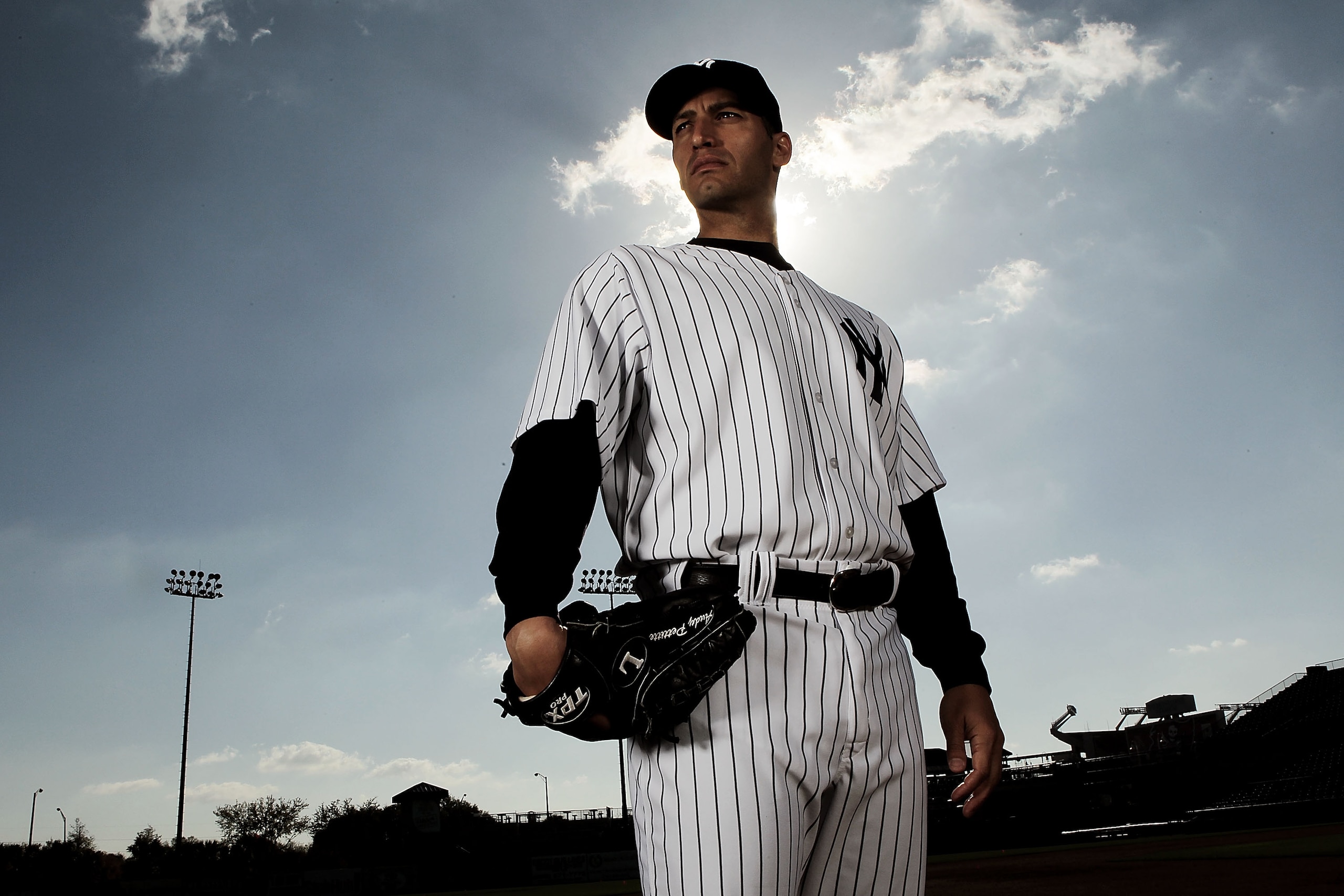 TAMPA, FL - FEBRUARY 25: (EDITOR'S NOTE: IMAGE HAS BEEN DIGITALLY DESATURATED) Andy Pettitte #46 of the New York Yankees poses for a photo during Spring Training Media Photo Day at George M. Steinbrenner Field on February 25, 2010 in Tampa, Florida. (Ph TAMPA, FL - FEBRUARY 25: (EDITOR'S NOTE: IMAGE HAS BEEN DIGITALLY DESATURATED) Andy Pettitte #46 of the New York Yankees poses for a photo during Spring Training Media Photo Day at George M. Steinbrenner Field on February 25, 2010 in Tampa, Florida. (Ph