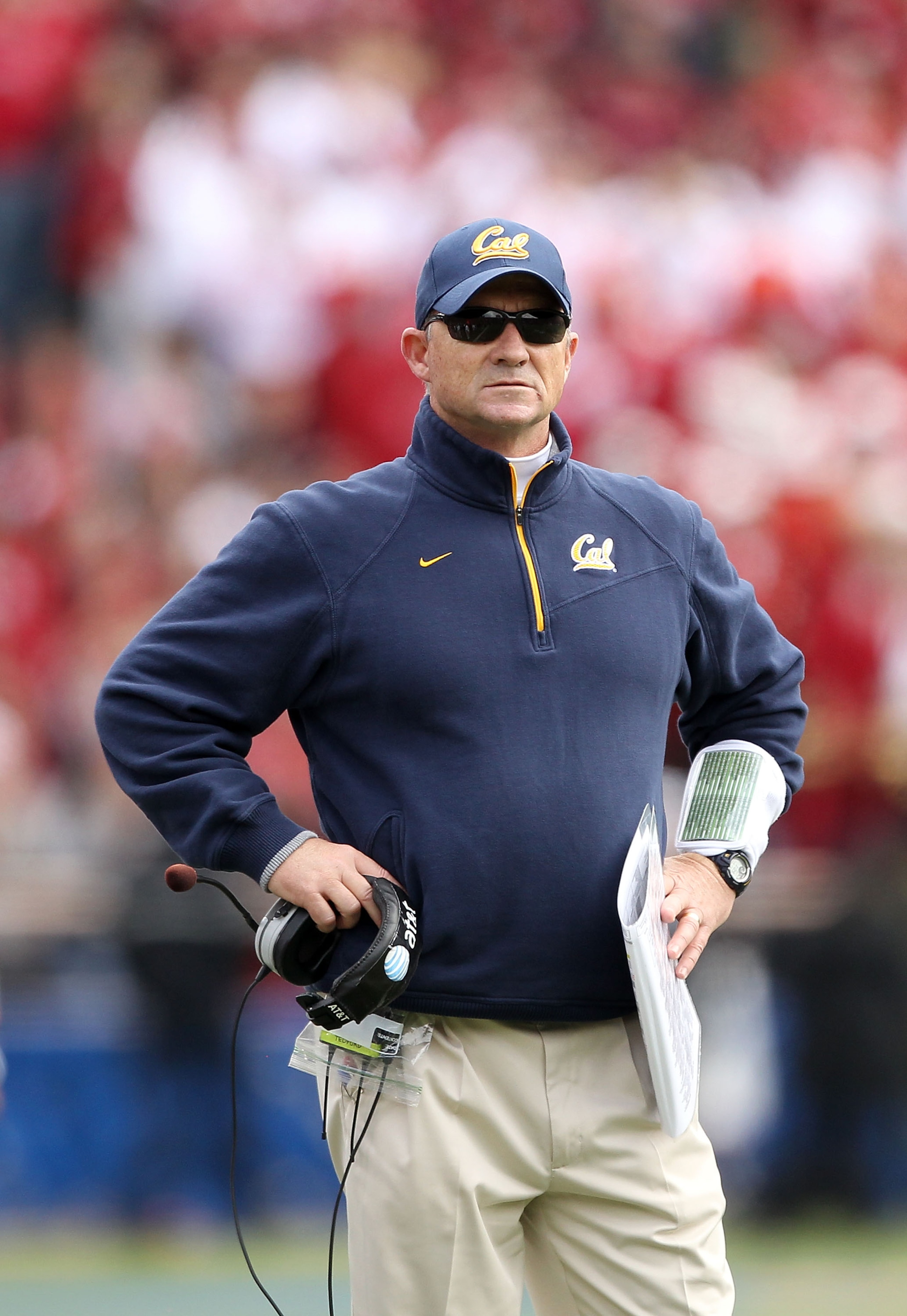 BERKELEY, CA - NOVEMBER 20: Head coach Jeff Tedford of the California Golden Bears watches his team play their game against the Stanford Cardinal at California Memorial Stadium on November 20, 2010 in Berkeley, California. (Photo by Ezra Shaw/Getty Imag BERKELEY, CA - NOVEMBER 20: Head coach Jeff Tedford of the California Golden Bears watches his team play their game against the Stanford Cardinal at California Memorial Stadium on November 20, 2010 in Berkeley, California. (Photo by Ezra Shaw/Getty Imag