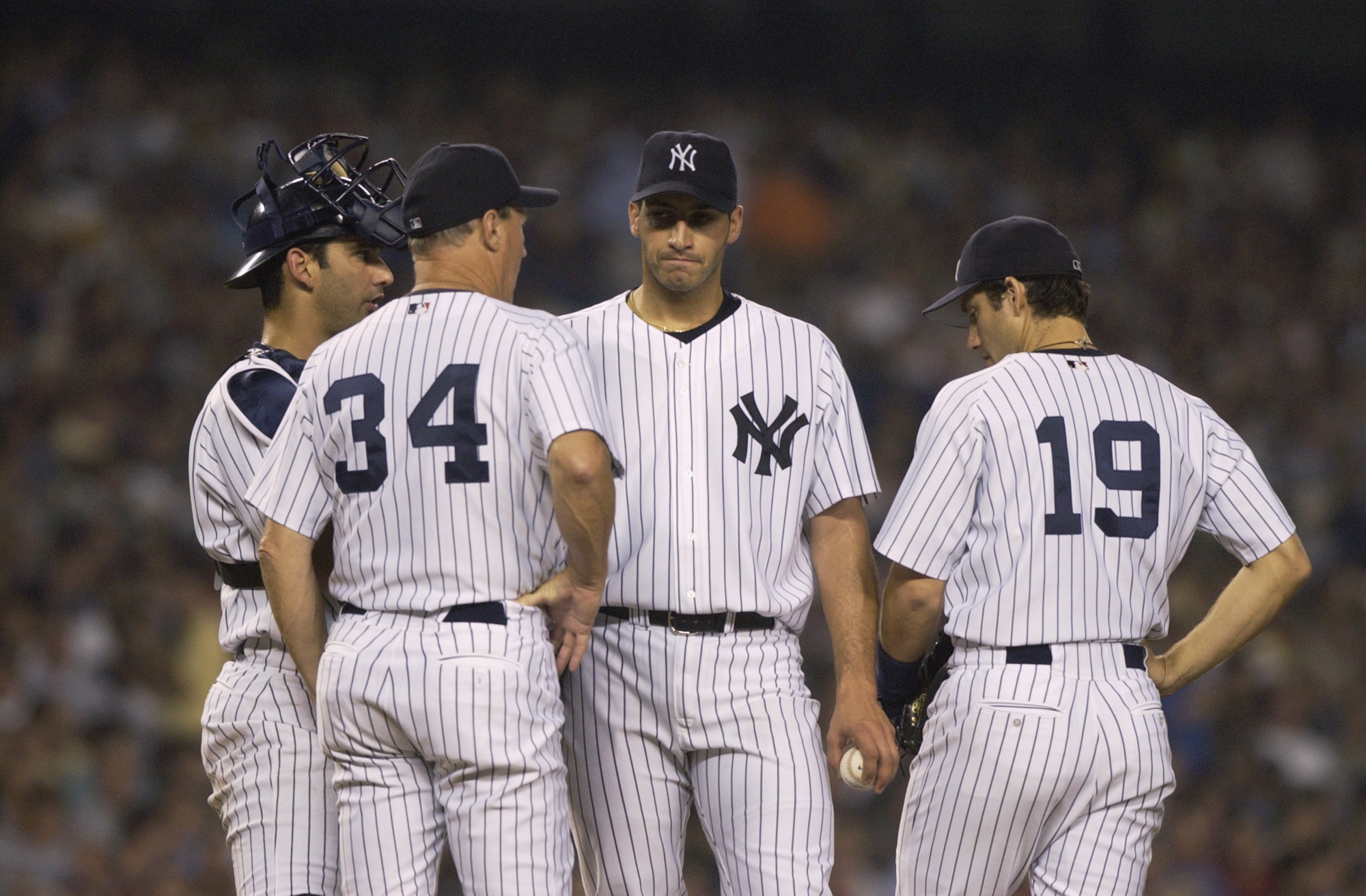 Majestic New York Yankees ANDY PETTITTE 2009 World Series Baseball JER –