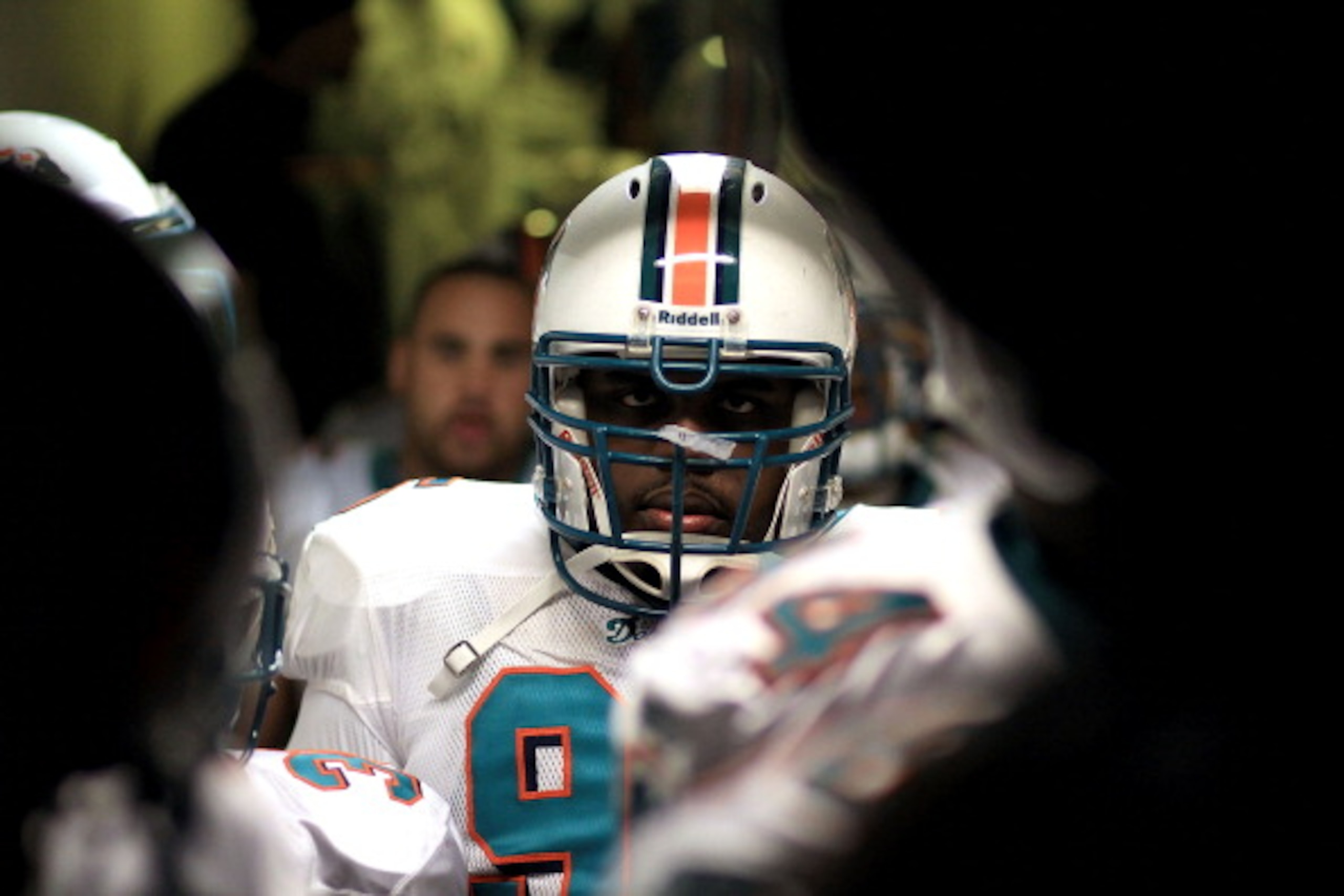OAKLAND, CA - NOVEMBER 28:  Lionel Dotson #95 of the Miami Dolphins walks down the tunnel for their game against the Oakland Raiders at Oakland-Alameda County Coliseum on November 28, 2010 in Oakland, California.  (Photo by Ezra Shaw/Getty Images)