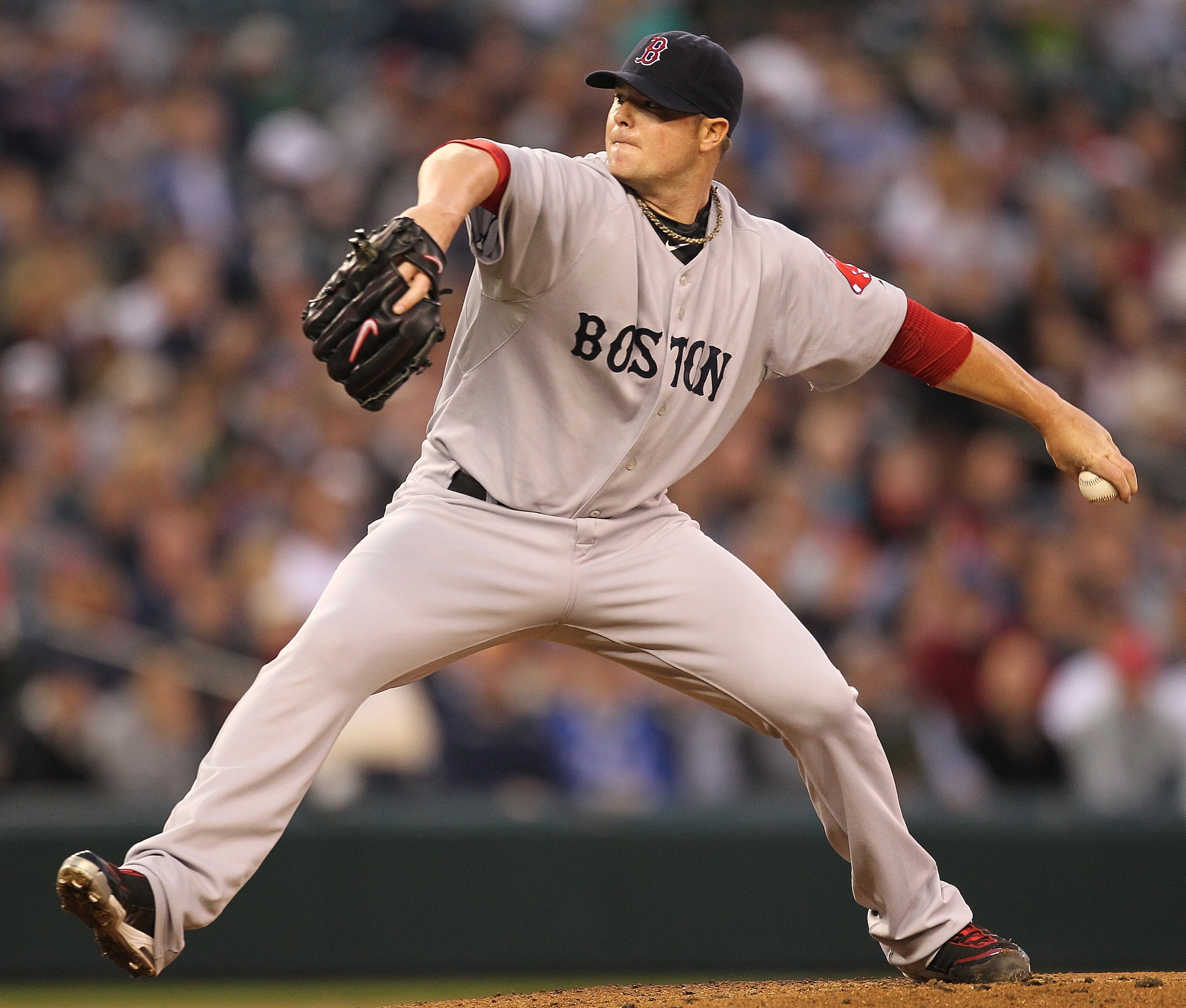 SEATTLE - SEPTEMBER 13:  Starting pitcher Jon Lester #31 of the Boston Red Sox pitches against the Seattle Mariners at Safeco Field on September 13, 2010 in Seattle, Washington. (Photo by Otto Greule Jr/Getty Images)