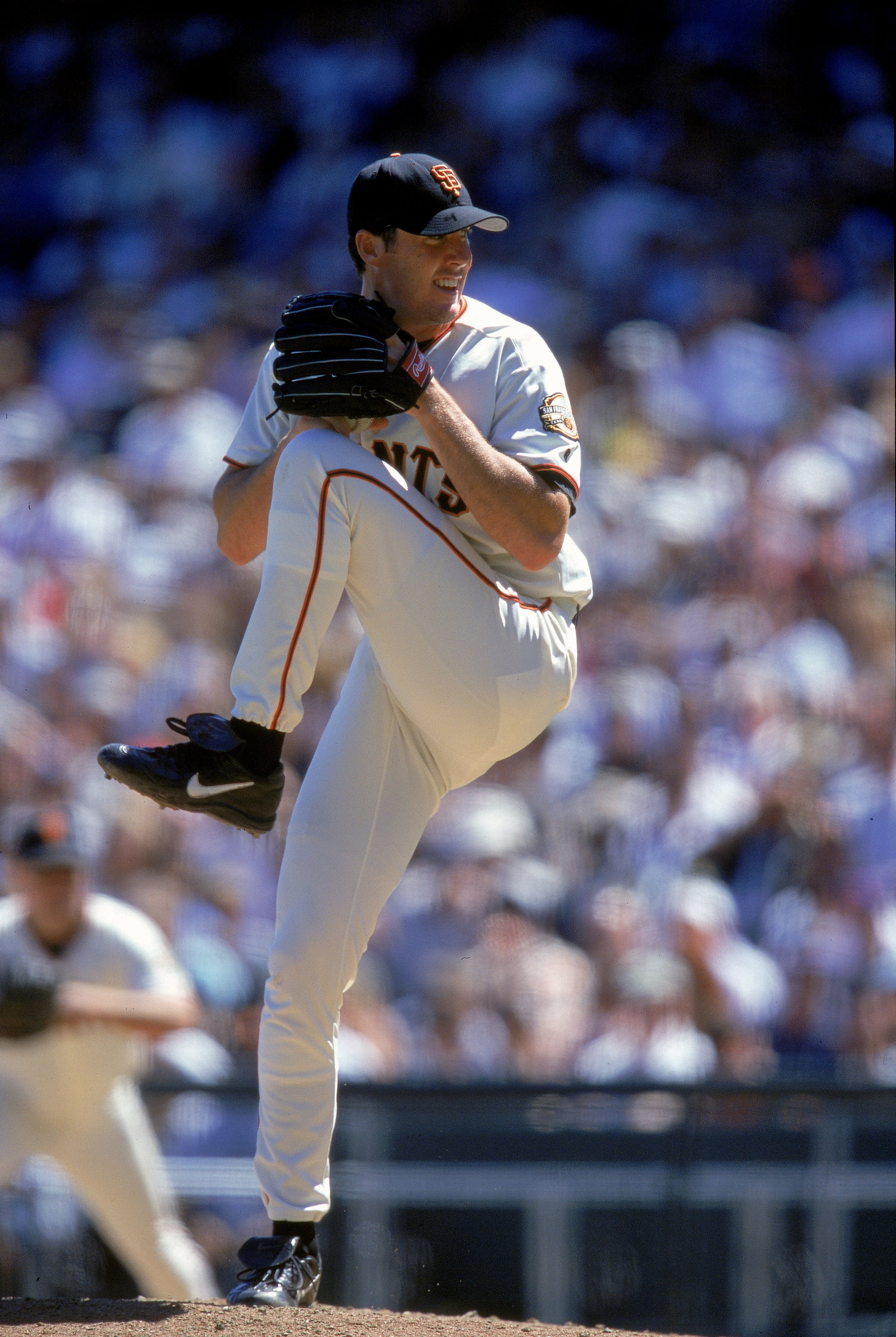 20 Aug 2000:  Pitcher Joe Nathan #36 of the San Francisco Giants winds up for the pitch during the game against the Atlanta Braves at Pac Bell Park in San Francisco, California.  The Braves defeated the Giants 8-5.Mandatory Credit: Tom Hauck  /Allsport