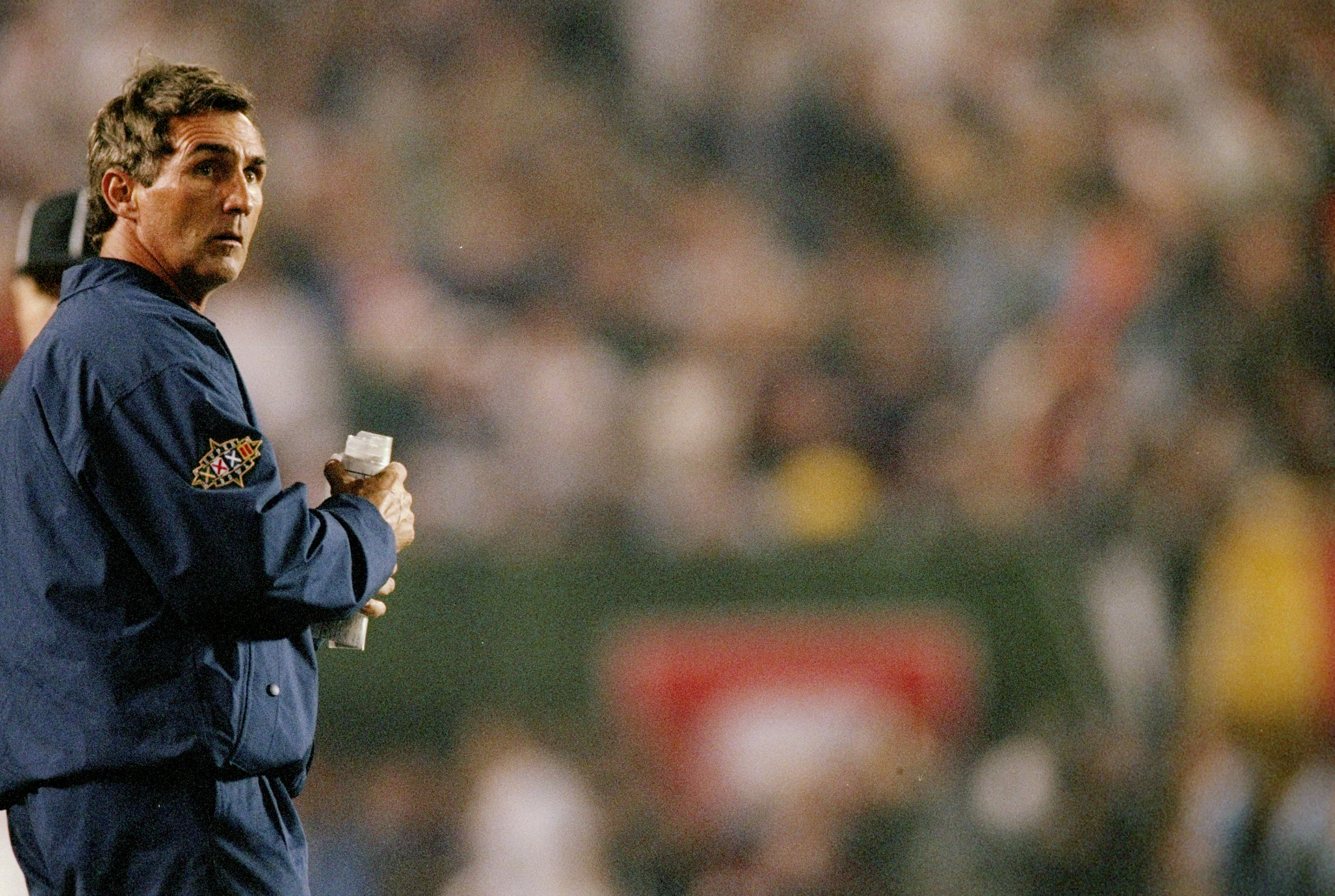 25 Jan 1998:  Coach Mike Shanahan of the Denver Broncos during Super Bowl  XXXII at Qualcomm Stadium in San Diego, California.  The Denver Broncos defeated the Green Bay Packers 31-24. Mandatory Credit: Andy Lyons  /Allsport