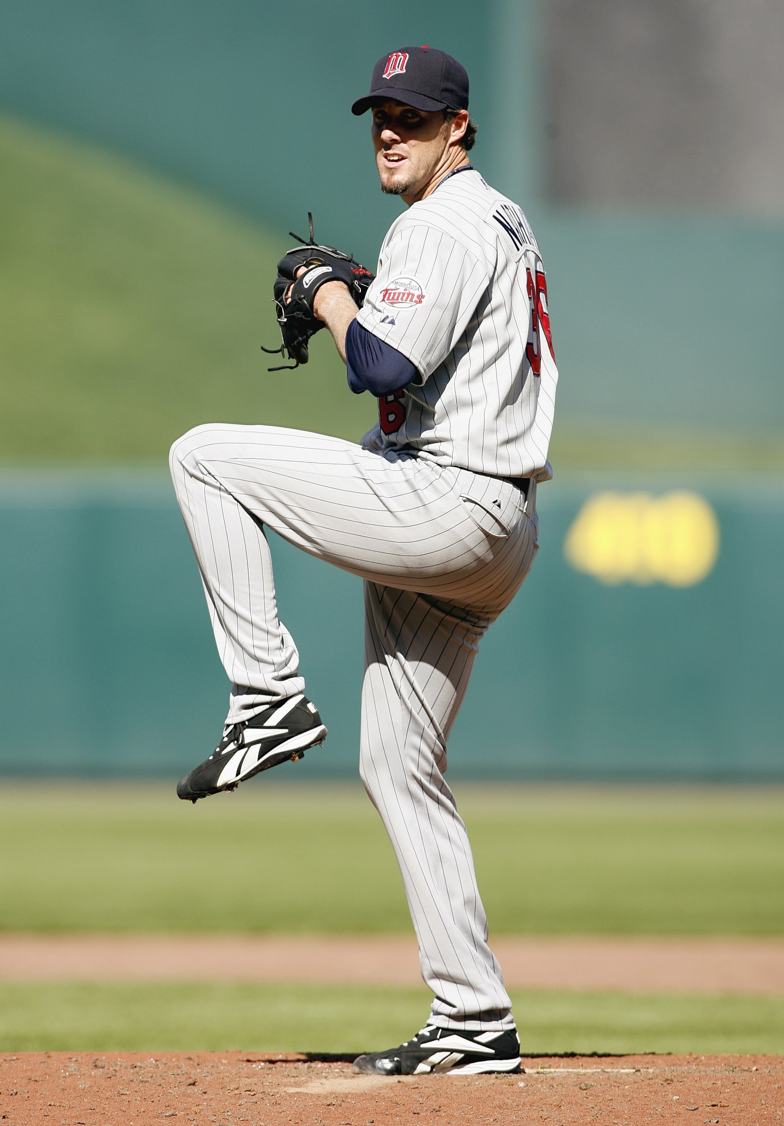 KANSAS CITY, MO - APRIL 21: Joe Nathan #36 of the Minnesota Twins delivers the pitch against the Kansas City Royals at Kauffman Stadium on April 21, 2007 in Kansas City, Missouri. (Photo by G. Newman Lowrance/Getty Images)