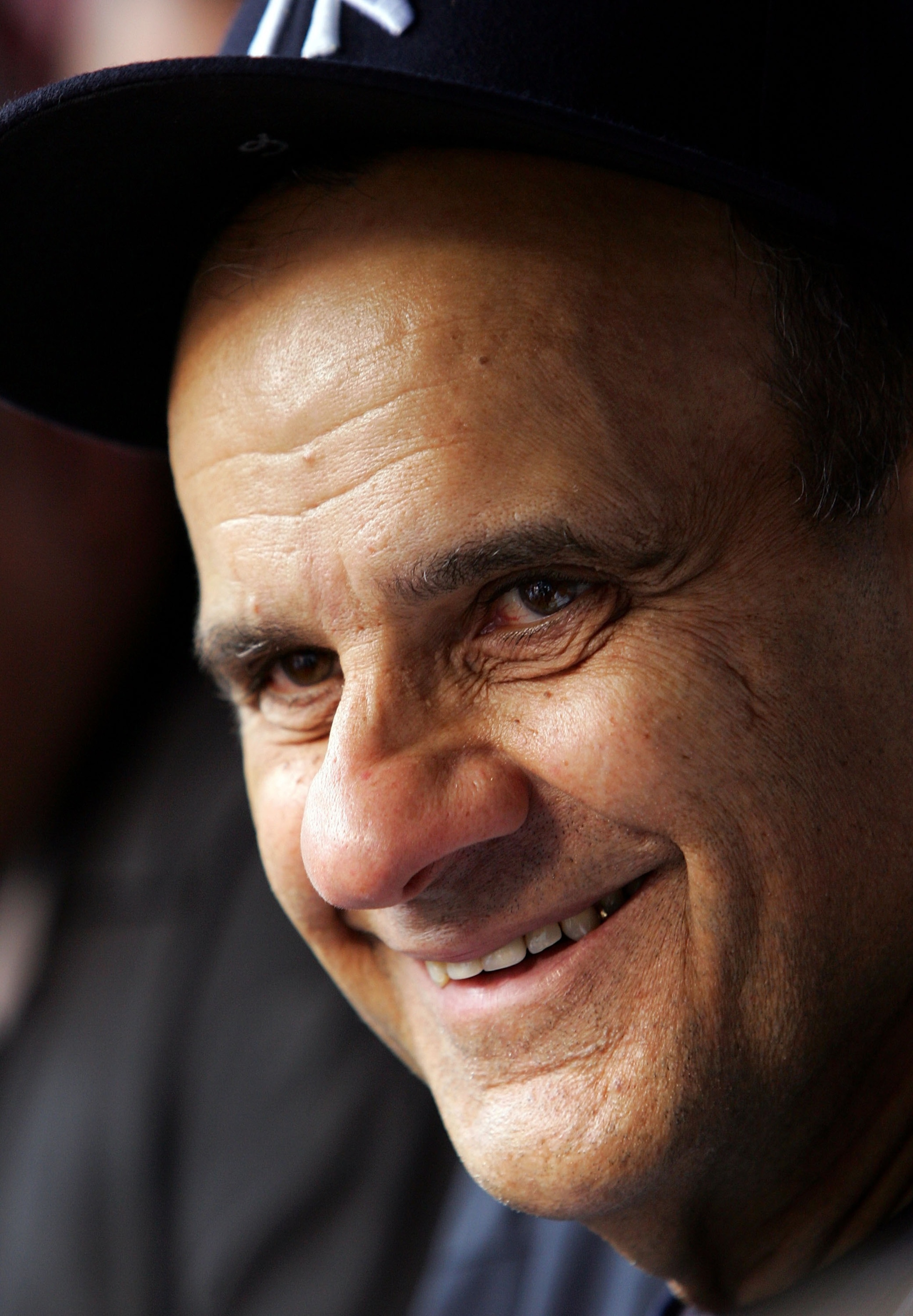 NEW YORK - AUGUST 28:  Manager Joe Torre of the New York Yankees talks with the media before playing the Boston Red Sox on August 28, 2007 at Yankee Stadium in the Bronx borough of New York City.  (Photo by Jim McIsaac/Getty Images)