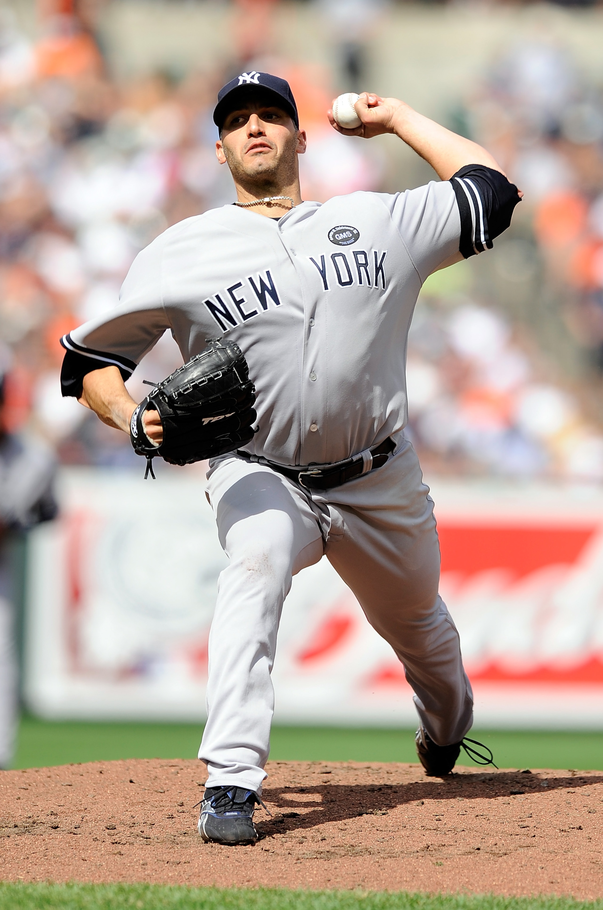 BALTIMORE - SEPTEMBER 19:  Andy Pettitte #46 of the New York Yankees pitches against the Baltimore Orioles at Camden Yards on September 19, 2010 in Baltimore, Maryland.  (Photo by Greg Fiume/Getty Images)