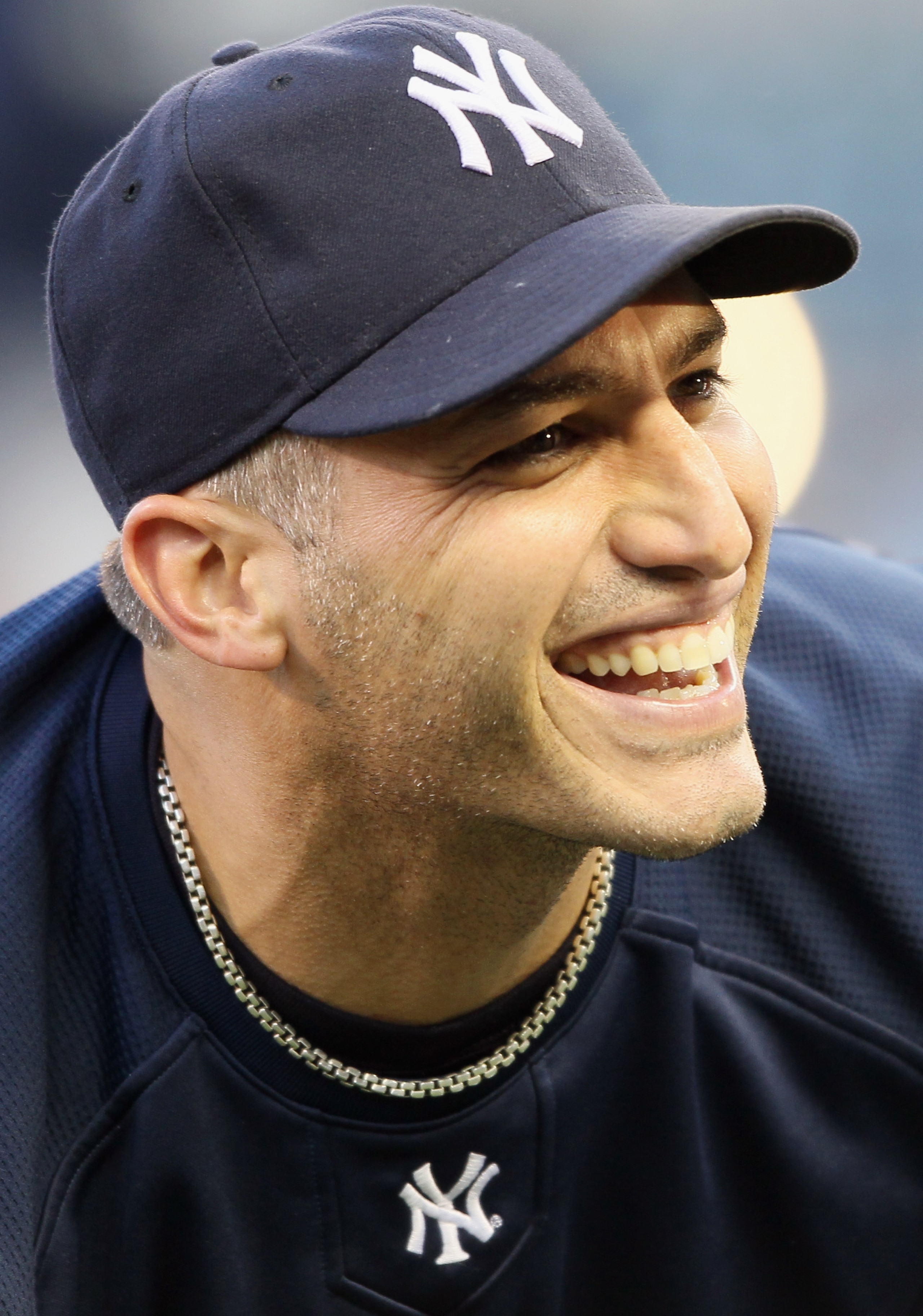 MINNEAPOLIS - OCTOBER 06:  Andy Pettitte #46 of the New York Yankees looks on during batting practice before game one of the ALDS against the Minnesota Twins on October 6, 2010 at Target Field in Minneapolis, Minnesota.  (Photo by Elsa/Getty Images)