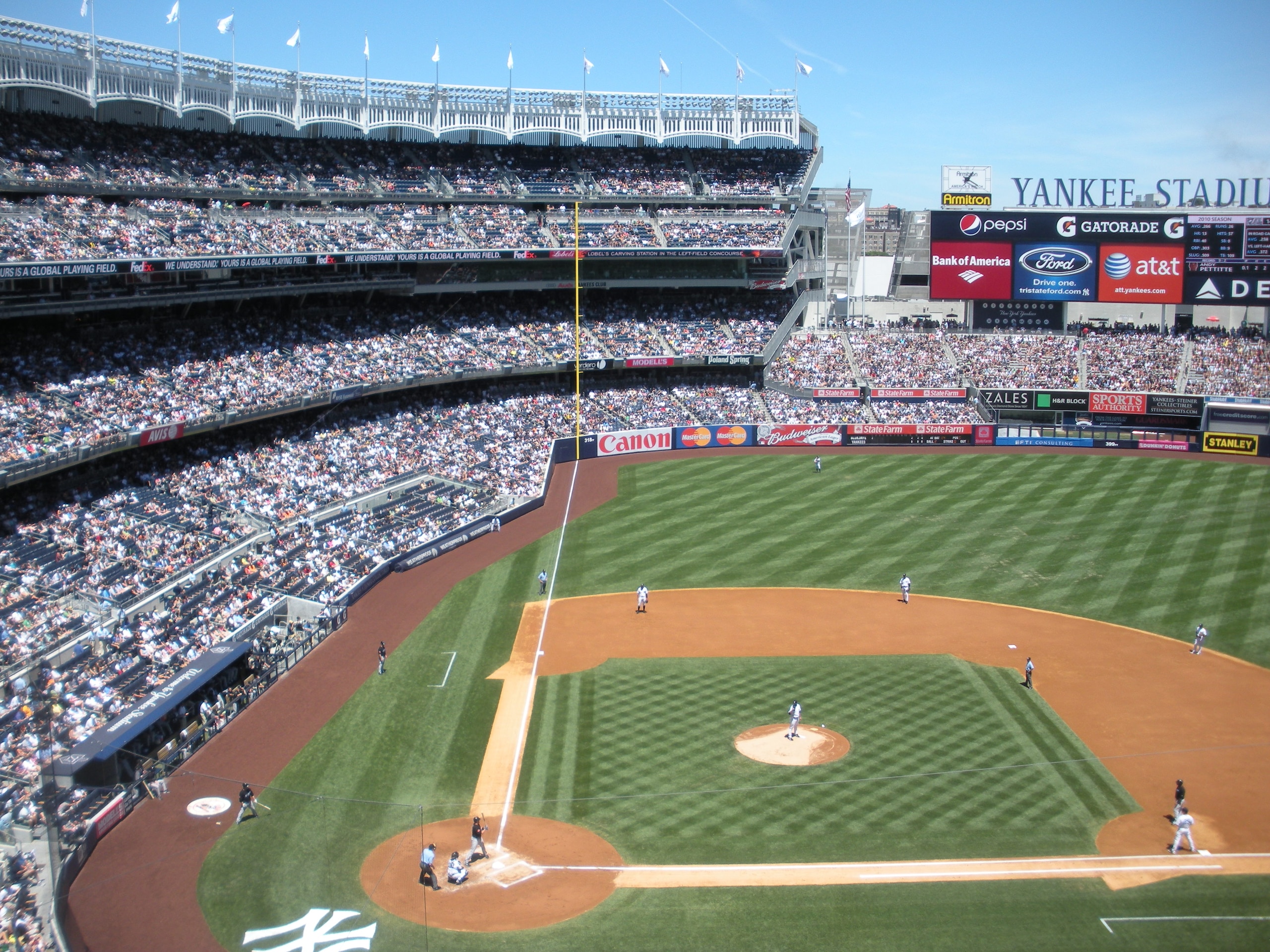 Andy Petite Pitching in Yankee Stadium July 2010