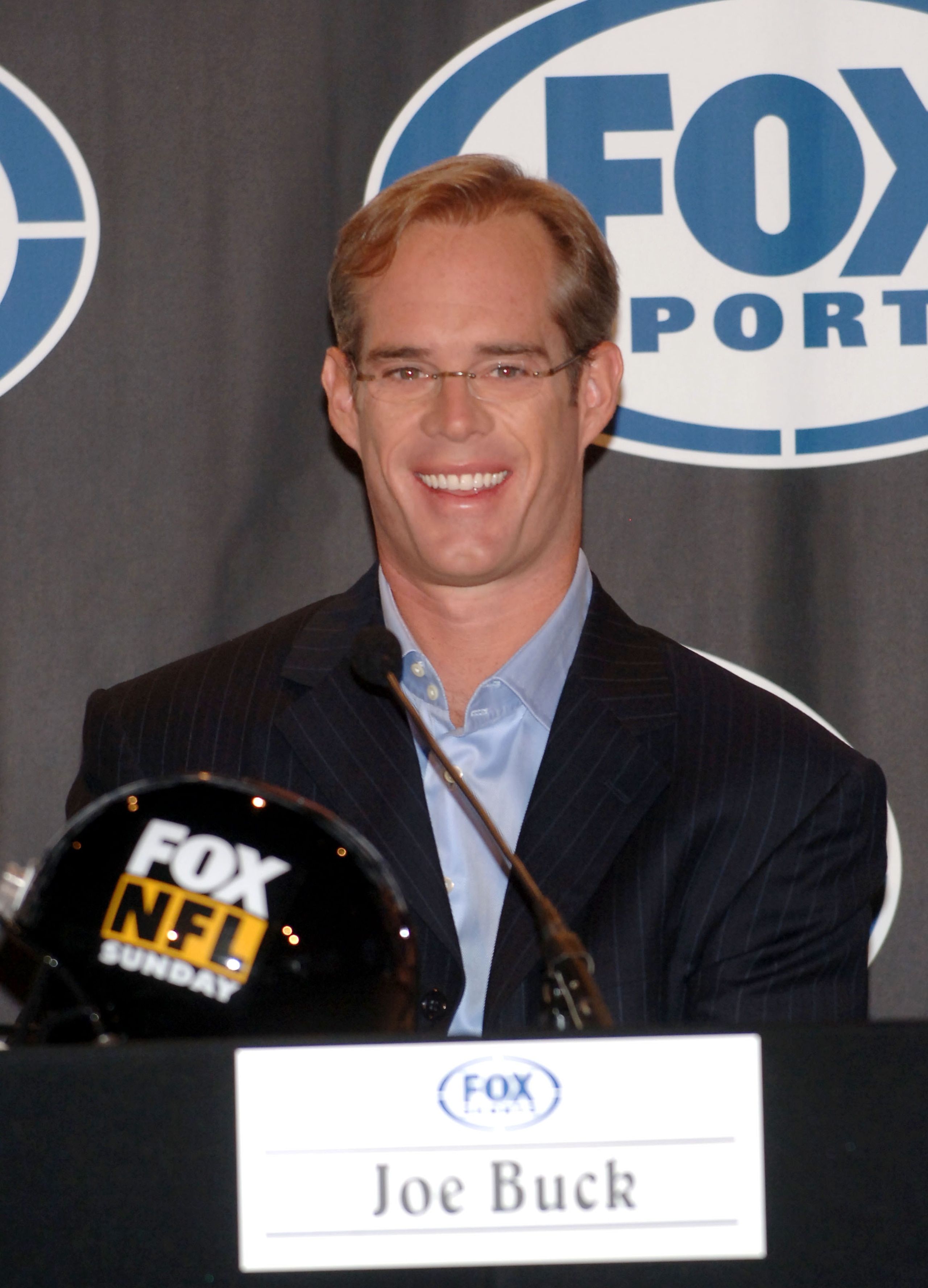 Joe Buck during a press conference to announce the new Fox football broadcasting team for Fox Sports at the News Corp. Building in New York City, New York on Monday, August 14, 2006. (Photo by Jamie McCarthy/NFL for Fox Sports) *** Local Caption ***