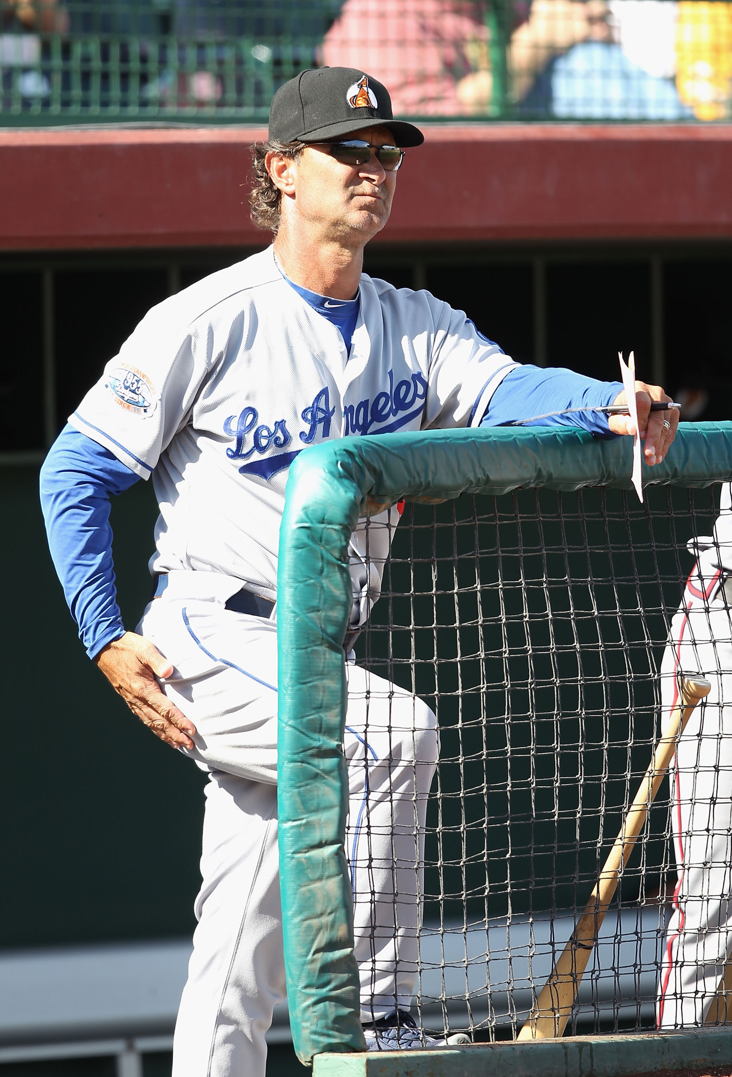 SCOTTSDALE, AZ - OCTOBER 23:  Los Angeles Dodgers manager Don Mattingly coaches for the Phoenix Desert Dogs during the AZ Fall League game against the Scottsdale Scorpions at Scottsdale Stadium on October 23, 2010 in Scottsdale, Arizona.  (Photo by Christ