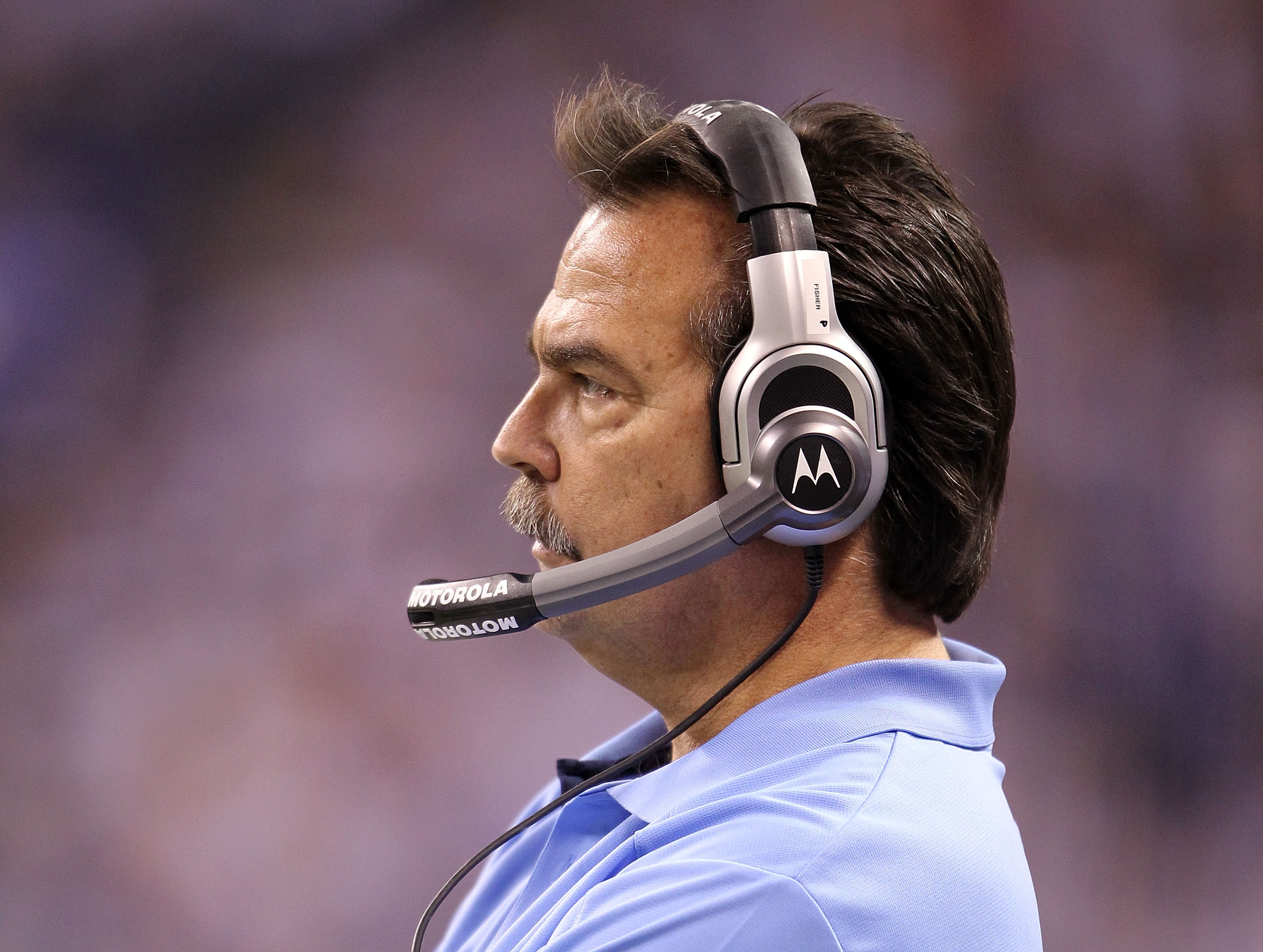 INDIANAPOLIS - JANUARY 02: Jeff Fisher the Head Coach of the Tennessee Titans watches play during NFL game against the Indianapolis Colts at Lucas Oil Stadium on January 2, 2011 in Indianapolis, Indiana. (Photo by Andy Lyons/Getty Images)