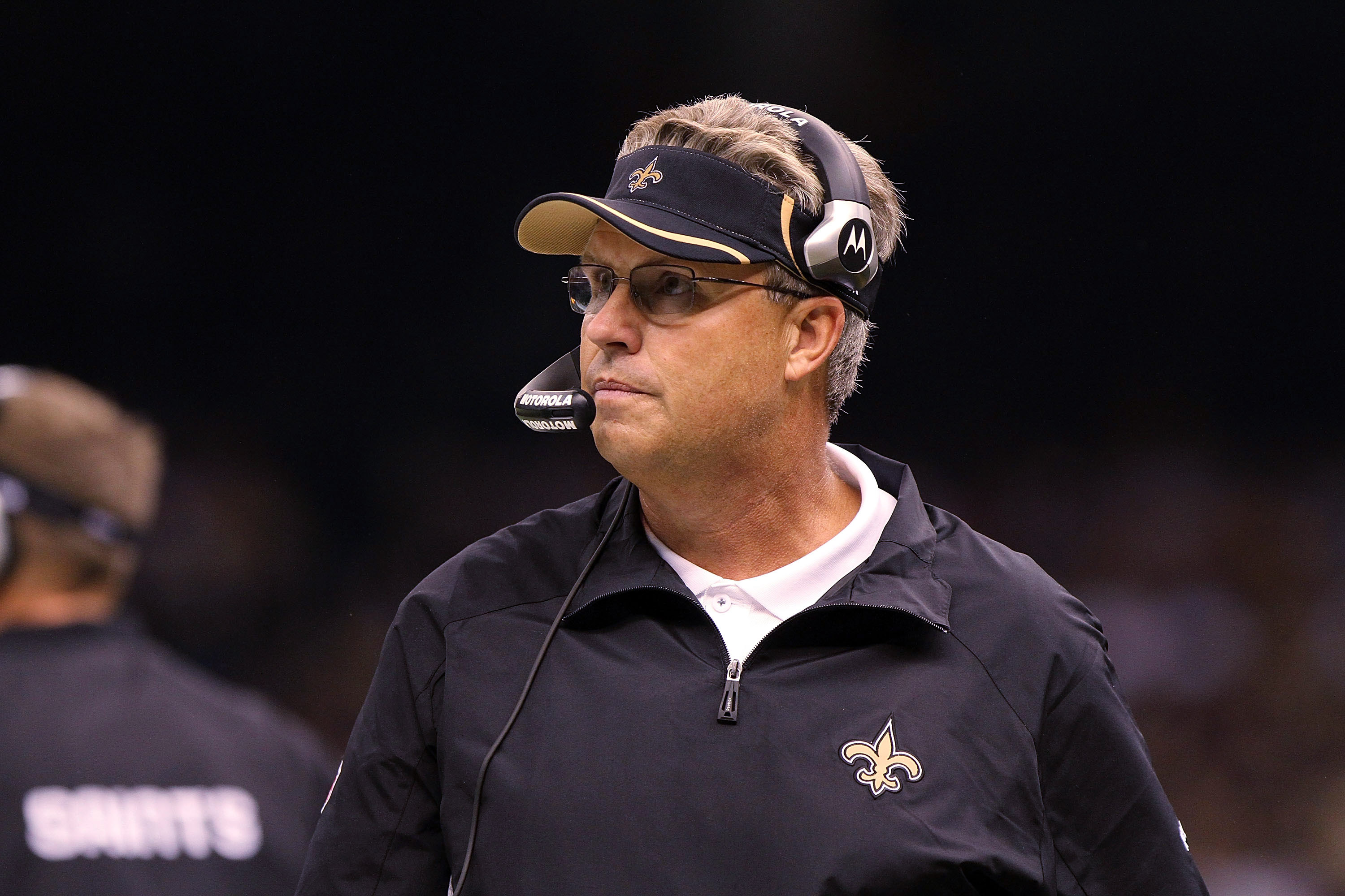 NEW ORLEANS, LA - OCTOBER 31: Defensive coordinator Gregg Williams of the New Orleans Saints looks on during the game against the Pittsburgh Steelers at the Louisiana Superdome on October 31, 2010 in New Orleans, Louisiana. (Photo by Matthew Sharpe/Getty