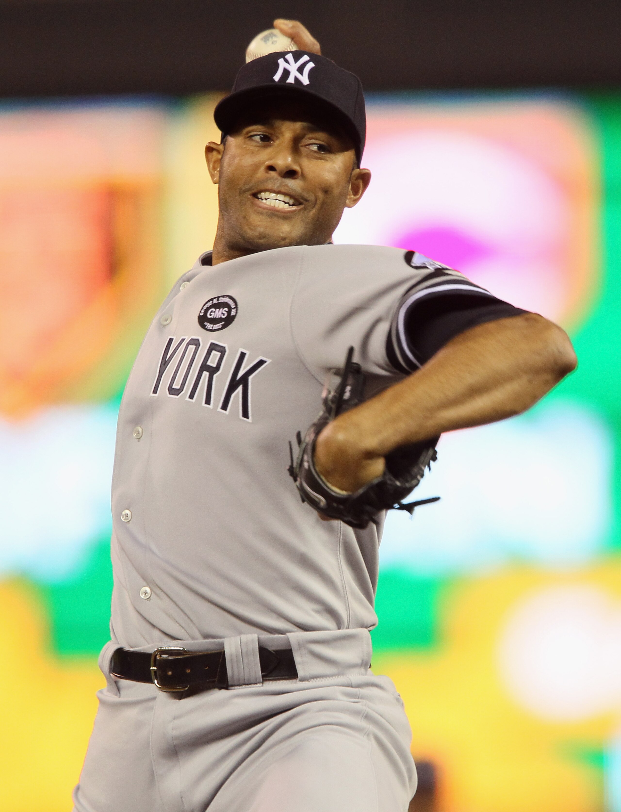 MINNEAPOLIS - OCTOBER 07:  Mariano Rivera #42 of the New York Yankees delivers a pitch in the ninth inning against the Minnesota Twins during game two of the ALDS on October 7, 2010 at Target Field in Minneapolis, Minnesota. The Yankees defeated  the Twin