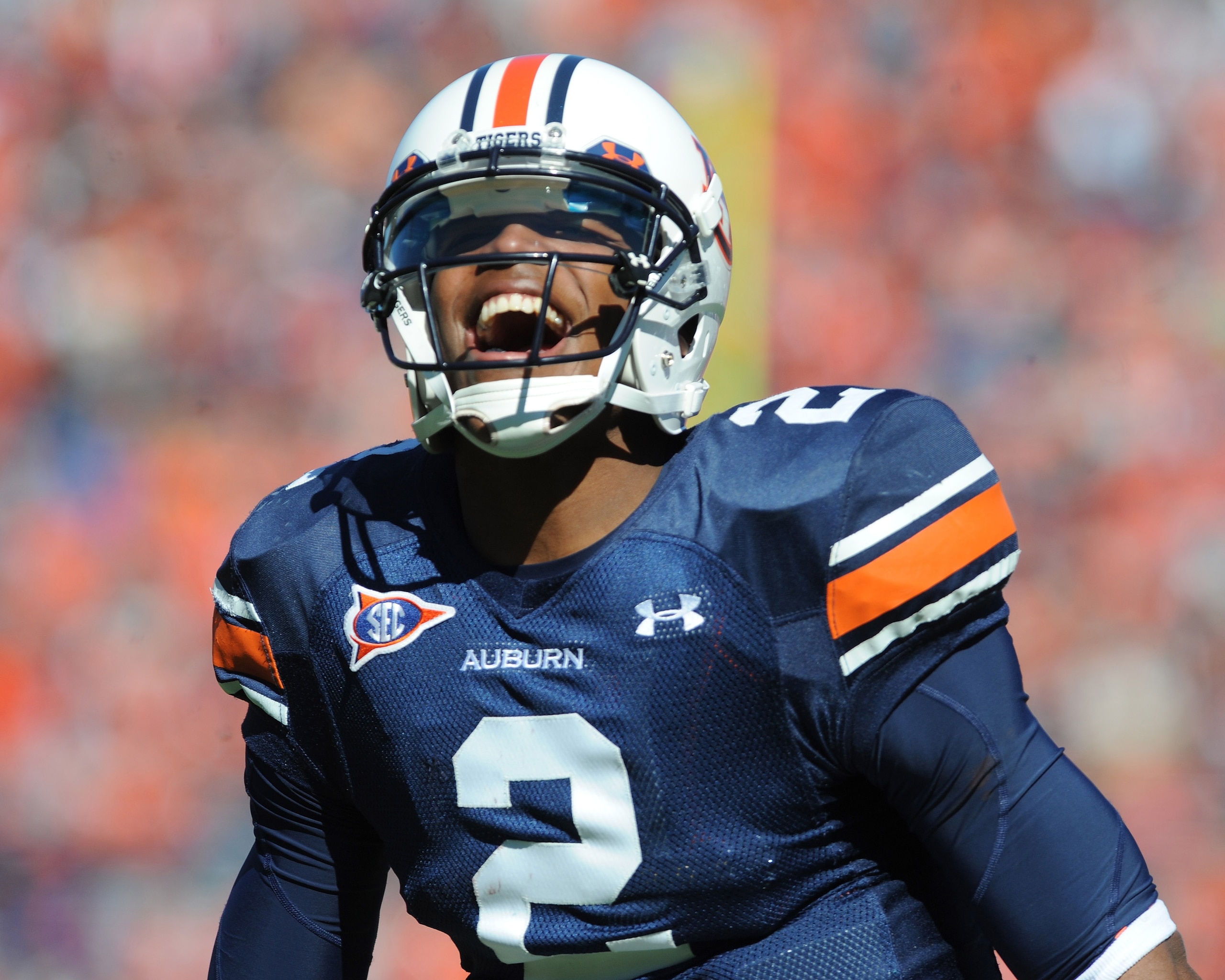 AUBURN, AL - NOVEMBER 6: Quarterback Cam Newton #2 of the Auburn Tigers yells after running for a touchdown against the Chattanooga Mocs November 6, 2010 at Jordan-Hare Stadium in Auburn, Alabama. (Photo by Al Messerschmidt/Getty Images) AUBURN, AL - NOVEMBER 6: Quarterback Cam Newton #2 of the Auburn Tigers yells after running for a touchdown against the Chattanooga Mocs November 6, 2010 at Jordan-Hare Stadium in Auburn, Alabama. (Photo by Al Messerschmidt/Getty Images)