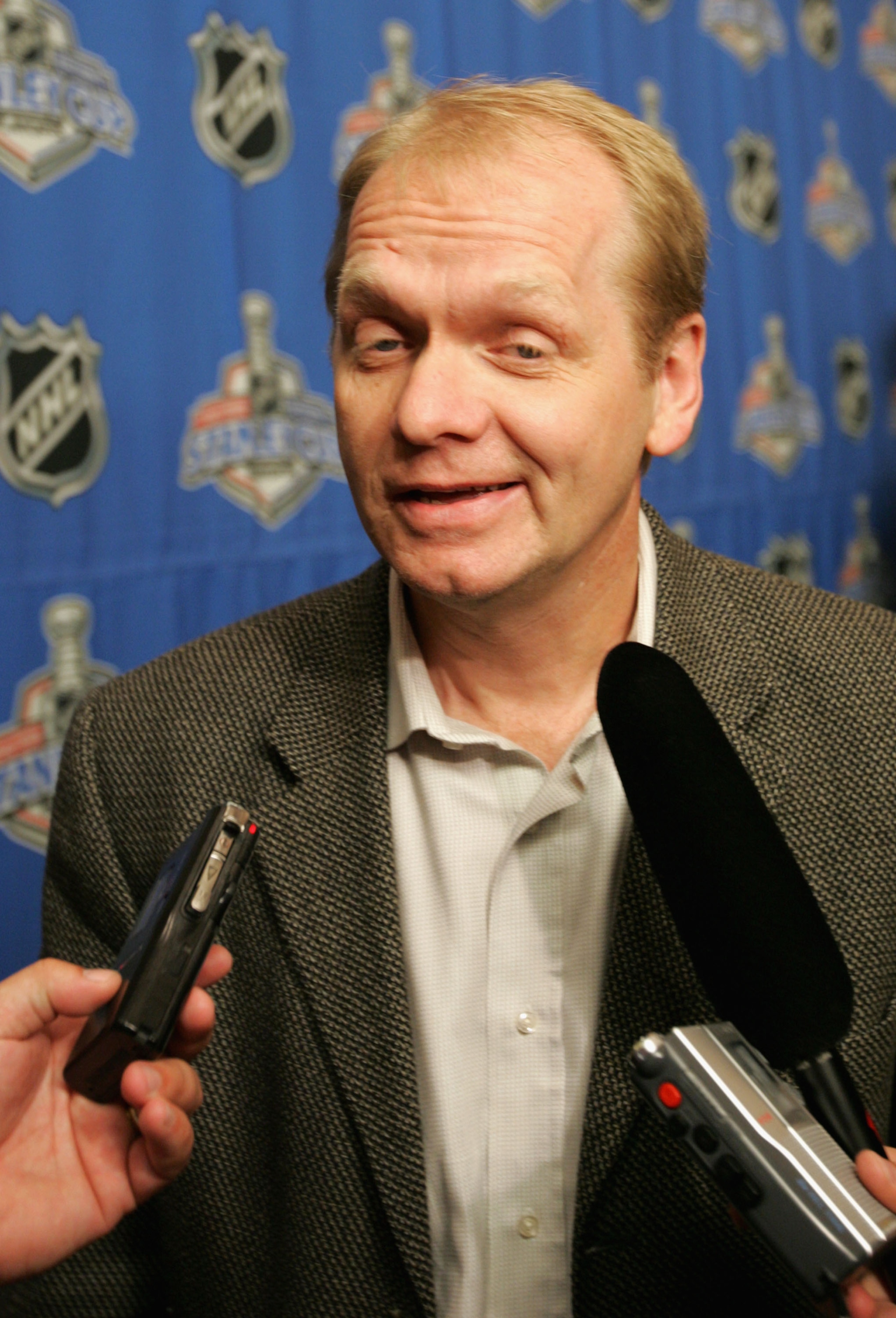OTTAWA, ON - JUNE 04: General Manager, Darcy Regier of the Buffalo Sabres speaks to the media during the NHL general managers meeting on June 4, 2007 at the Brookstreet Hotel in Ottawa, Canada. (Photo by Bruce Bennett/Getty Images) OTTAWA, ON - JUNE 04: General Manager, Darcy Regier of the Buffalo Sabres speaks to the media during the NHL general managers meeting on June 4, 2007 at the Brookstreet Hotel in Ottawa, Canada. (Photo by Bruce Bennett/Getty Images)