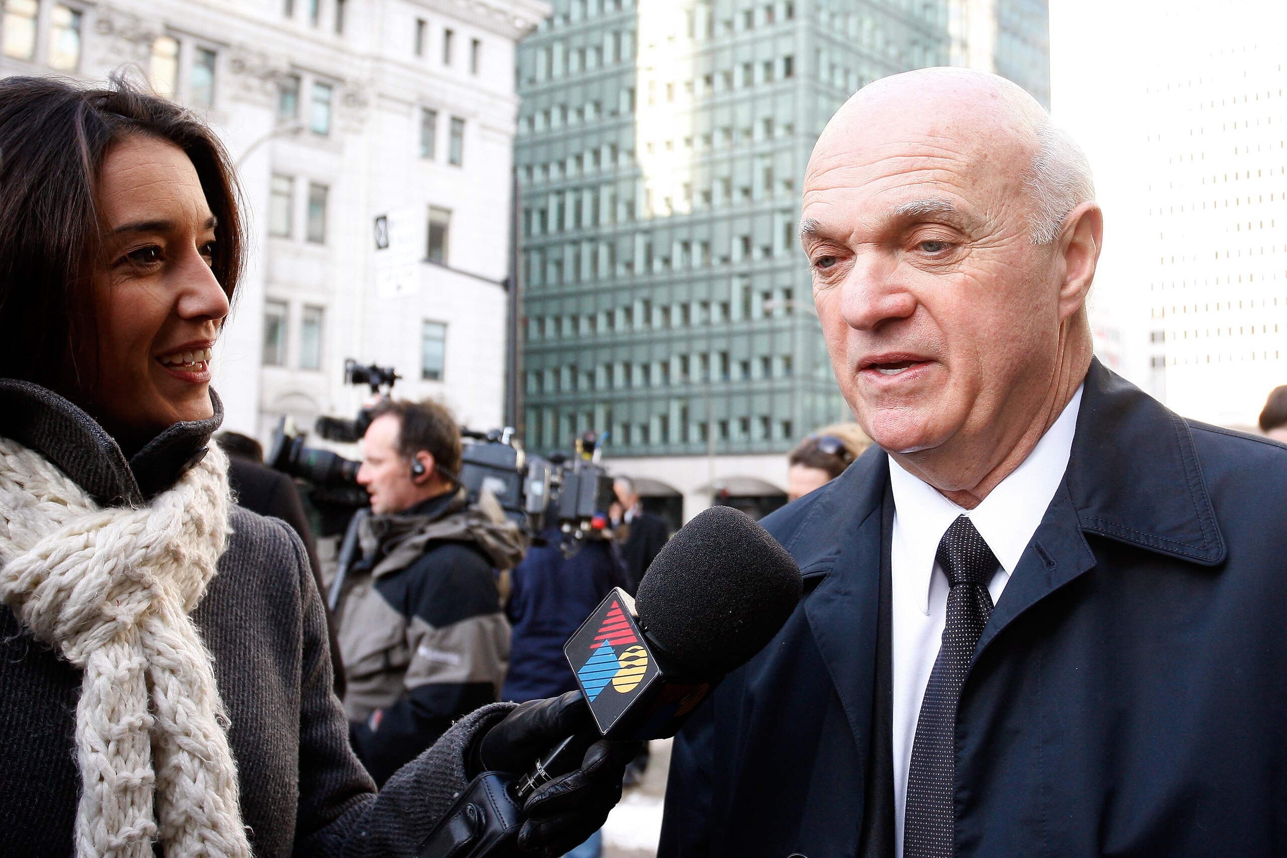 MONTREAL, CANADA - NOVEMBER 29: New Jersey Devils General Manager Lou Lamoriello gives an interview to members of the media prior to the memorial service for former NHL coach Pat Burns at the Mary, Queen of the World Cathedral on November 29, 2010 in Mon MONTREAL, CANADA - NOVEMBER 29: New Jersey Devils General Manager Lou Lamoriello gives an interview to members of the media prior to the memorial service for former NHL coach Pat Burns at the Mary, Queen of the World Cathedral on November 29, 2010 in Mon