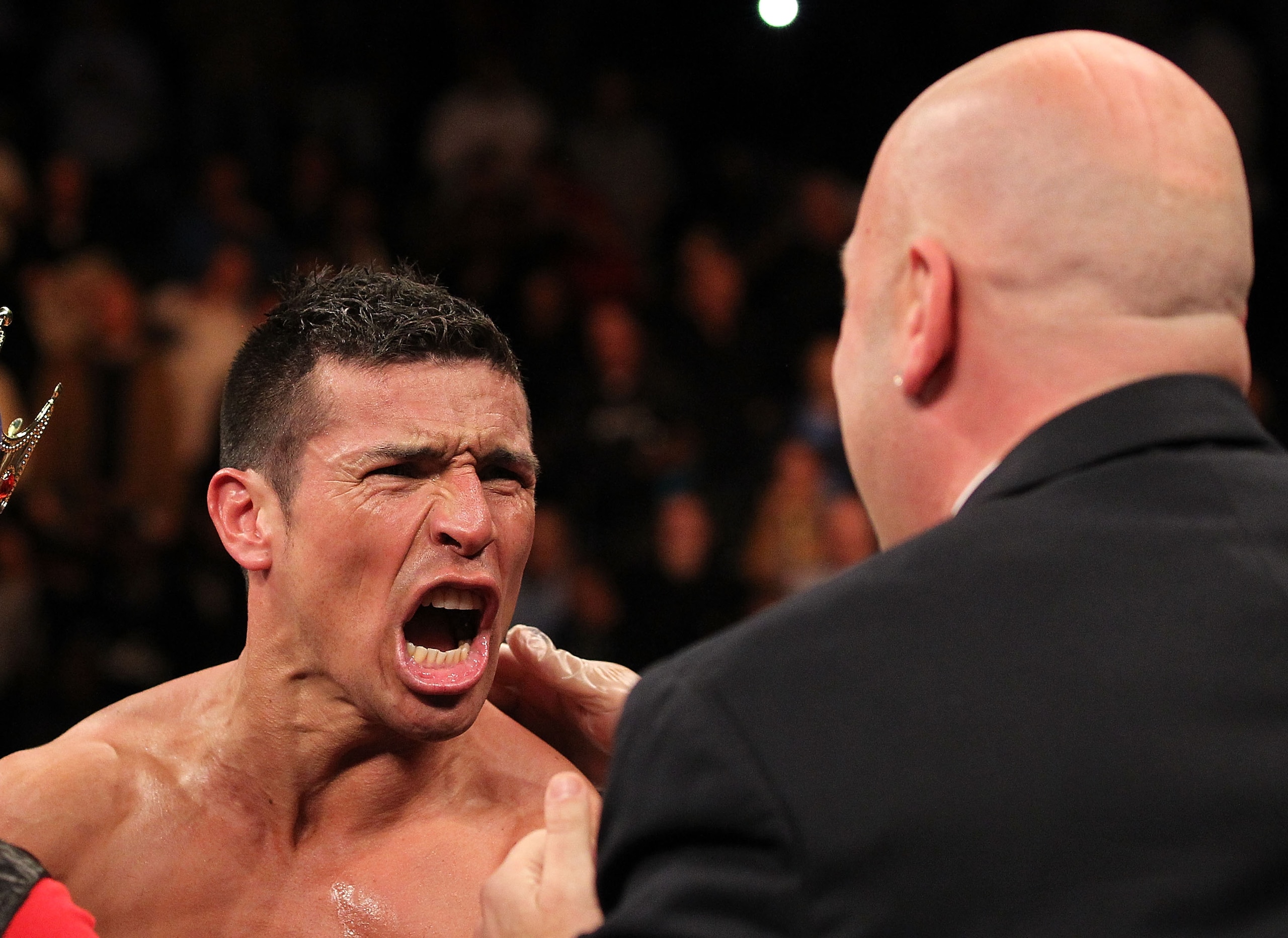 ATLANTIC CITY, NJ - NOVEMBER 20:  Sergio Martinez celebrates after knocking out Paul Williams in the second round of their Middleweight Championship fight on November 20, 2010 at The Boardwalk Hall in Atlantic City, New Jersey.  (Photo by Al Bello/Getty I