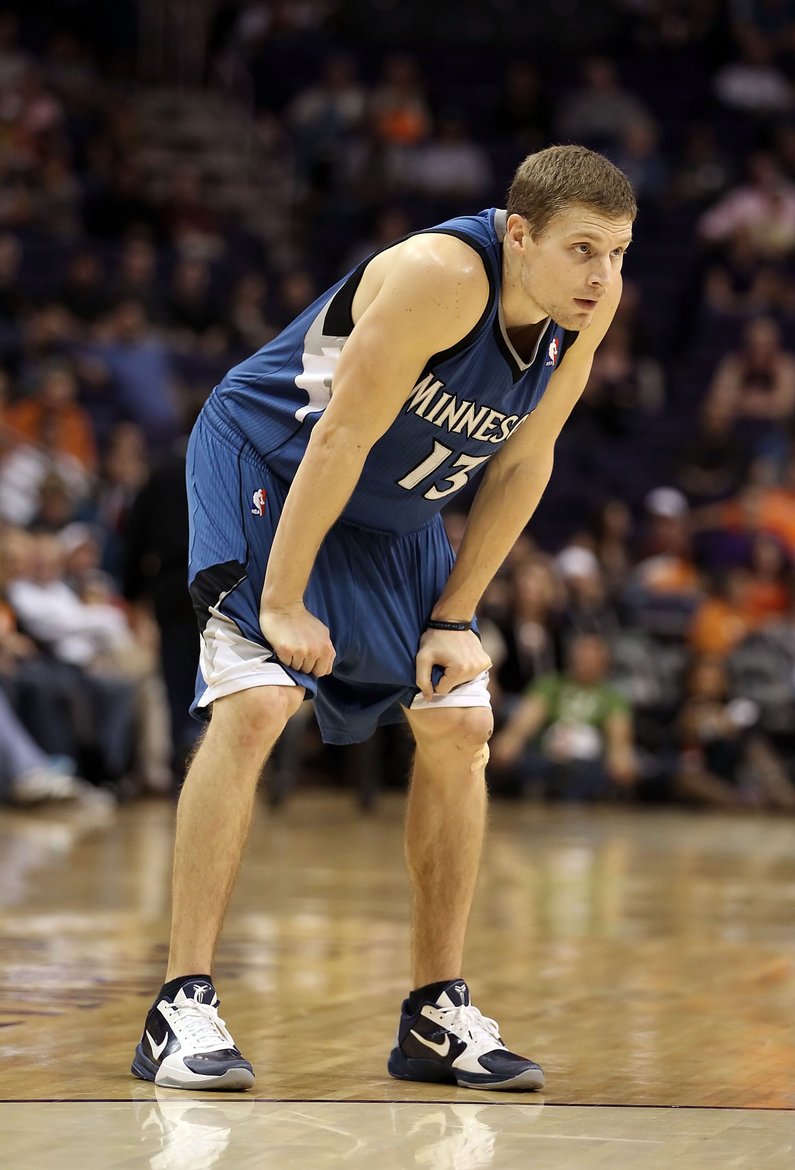 PHOENIX - DECEMBER 15:  Luke Ridnour #13 of the Minnesota Timberwolves during the NBA game against the Phoenix Suns at US Airways Center on December 15, 2010 in Phoenix, Arizona.  The Suns defeated the Timberwolves 128-122.  NOTE TO USER: User expressly a