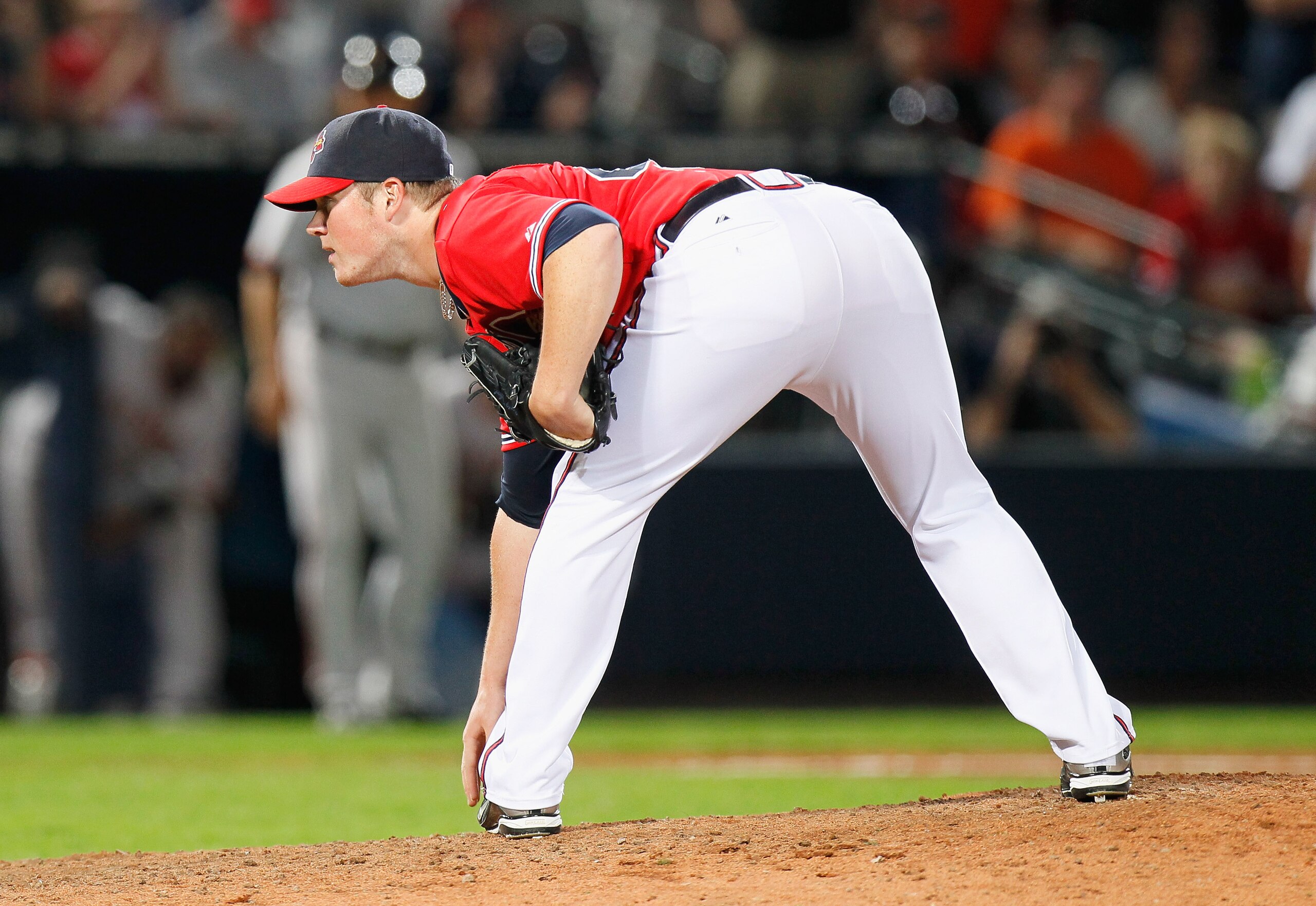 ATLANTA - OCTOBER 10:  Pitcher Craig Kimbrel #46 of the Atlanta Braves against the San Francisco Giants during Game Three of the NLDS of the 2010 MLB Playoffs at Turner Field on October 10, 2010 in Atlanta, Georgia.  (Photo by Kevin C. Cox/Getty Images)