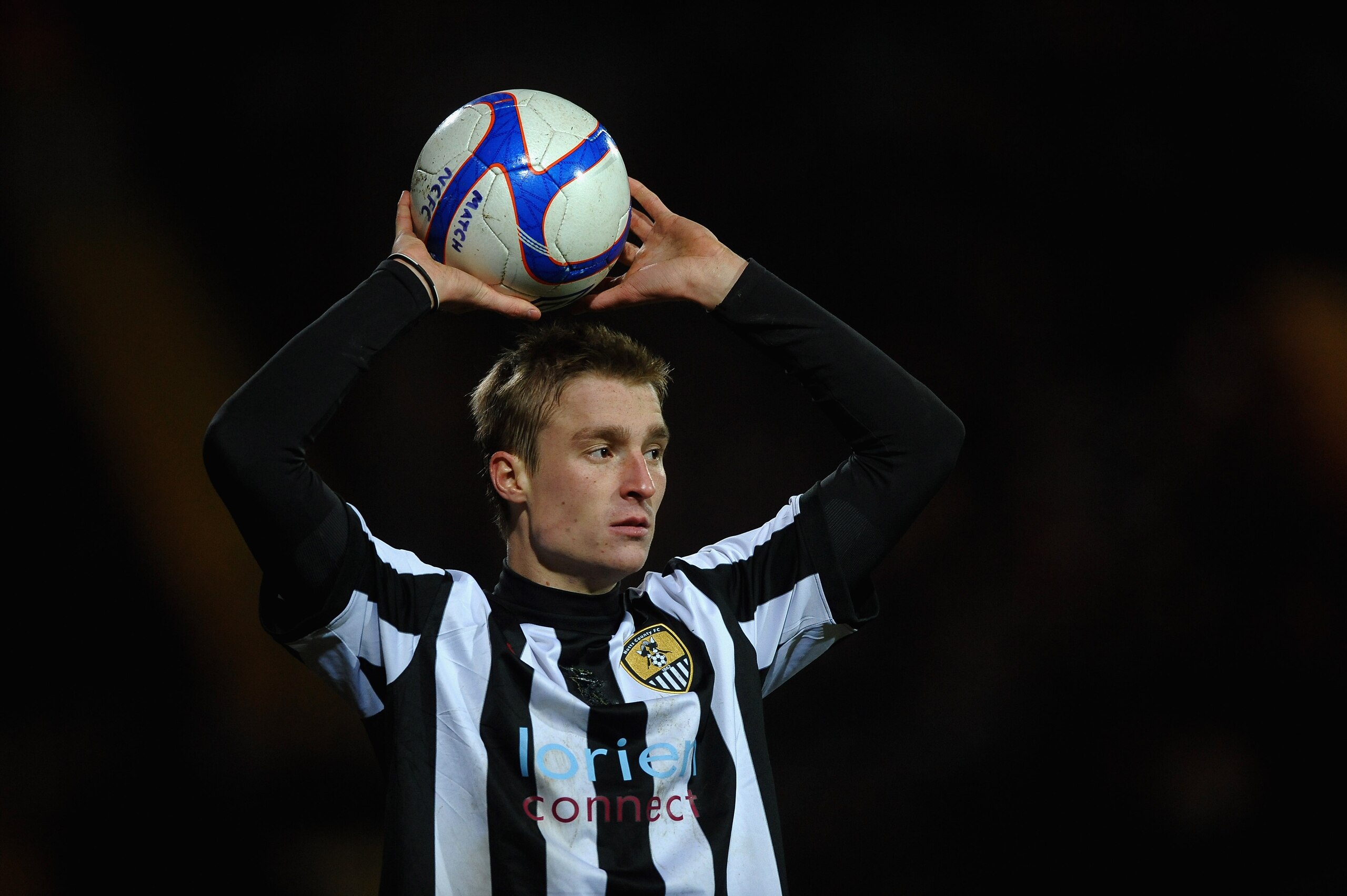 NOTTINGHAM, ENGLAND - DECEMBER 14: Stephen Darby of Notts County in action during the FA Cup 2nd Round match between Notts County and Bournemouth at Meadow Lane on December 14, 2010 in Nottingham, England.  (Photo by Laurence Griffiths/Getty Images)
