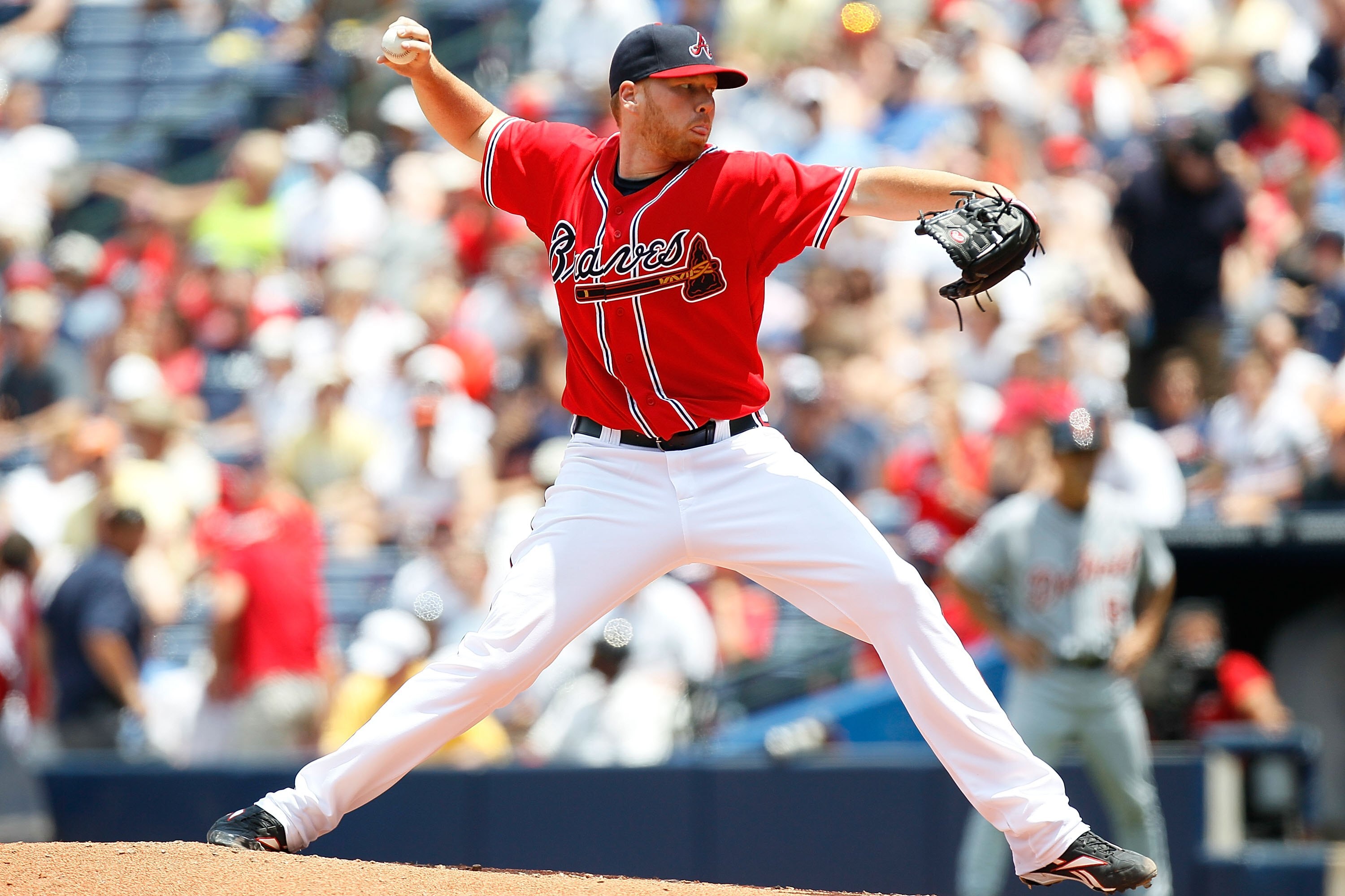 ATLANTA - JUNE 27:  Tommy Hanson #48 of the Atlanta Braves against the Detroit Tigers at Turner Field on June 27, 2010 in Atlanta, Georgia.  (Photo by Kevin C. Cox/Getty Images)