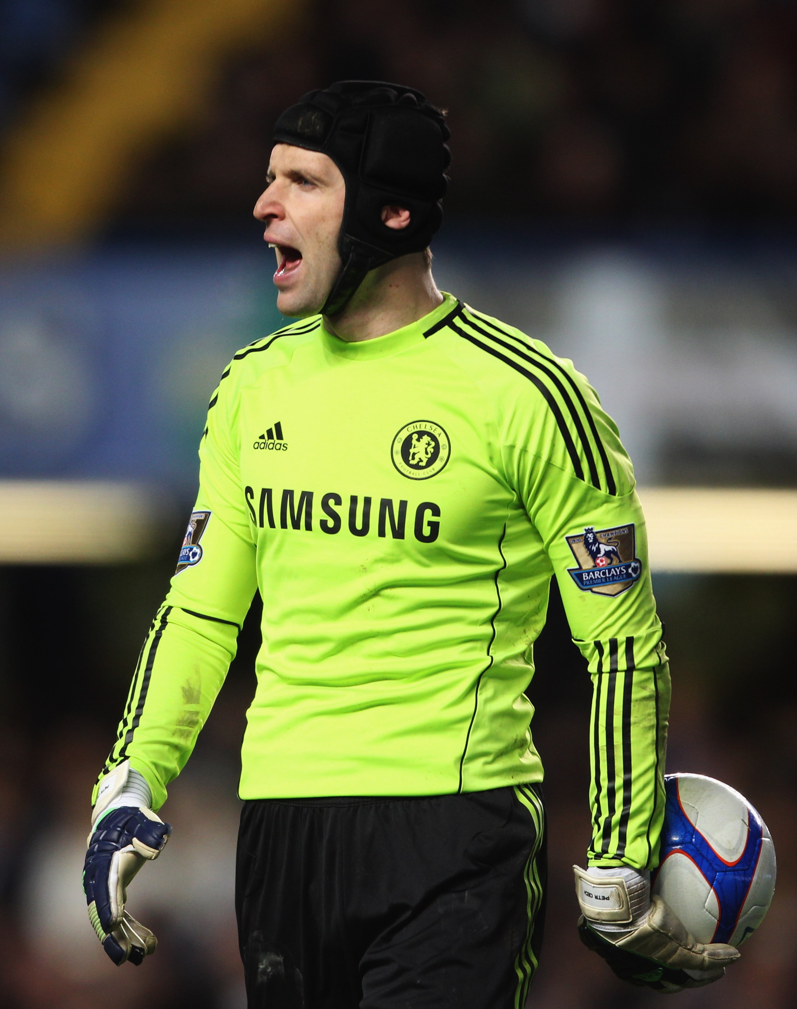 LONDON, ENGLAND - JANUARY 09:  Petr Cechs of Chelsea shouts during the FA Cup sponsored by E.ON 3rd round match between Chelsea and Ipswich Town at Stamford Bridge on January 9, 2011 in London, England.  (Photo by Scott Heavey/Getty Images)