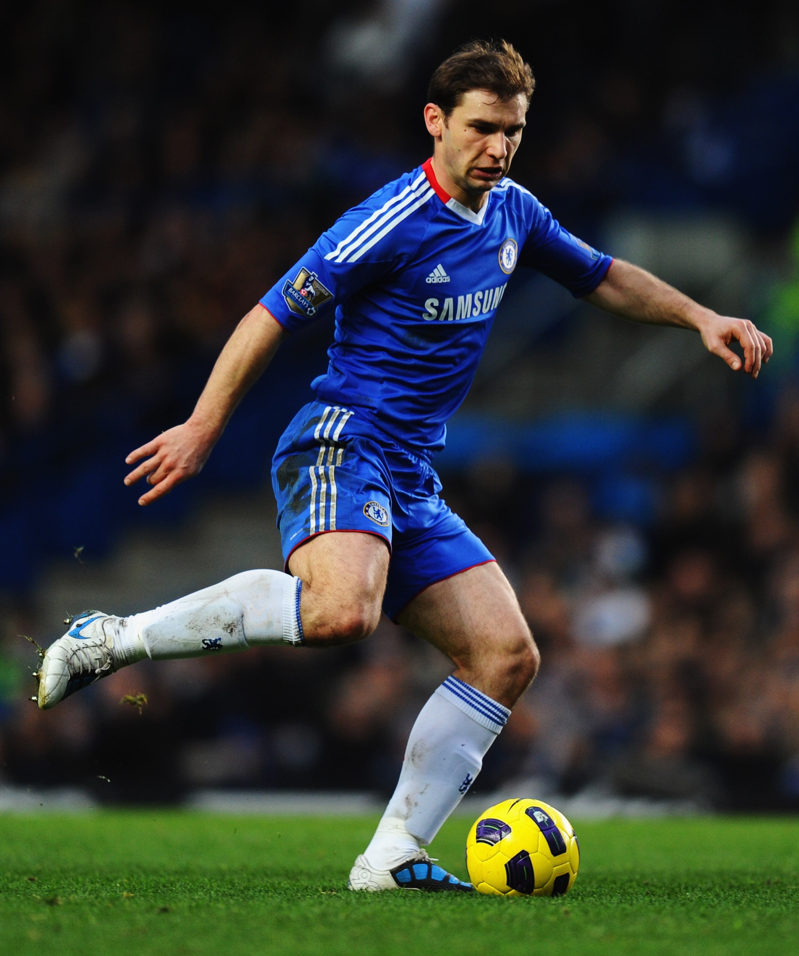 LONDON, ENGLAND - JANUARY 15:  Branislav Ivanovic of Chelsea in action during the Barclays Premier League match between Chelsea and Blackburn Rovers at Stamford Bridge on January 15, 2011 in London, England.  (Photo by Mike Hewitt/Getty Images)