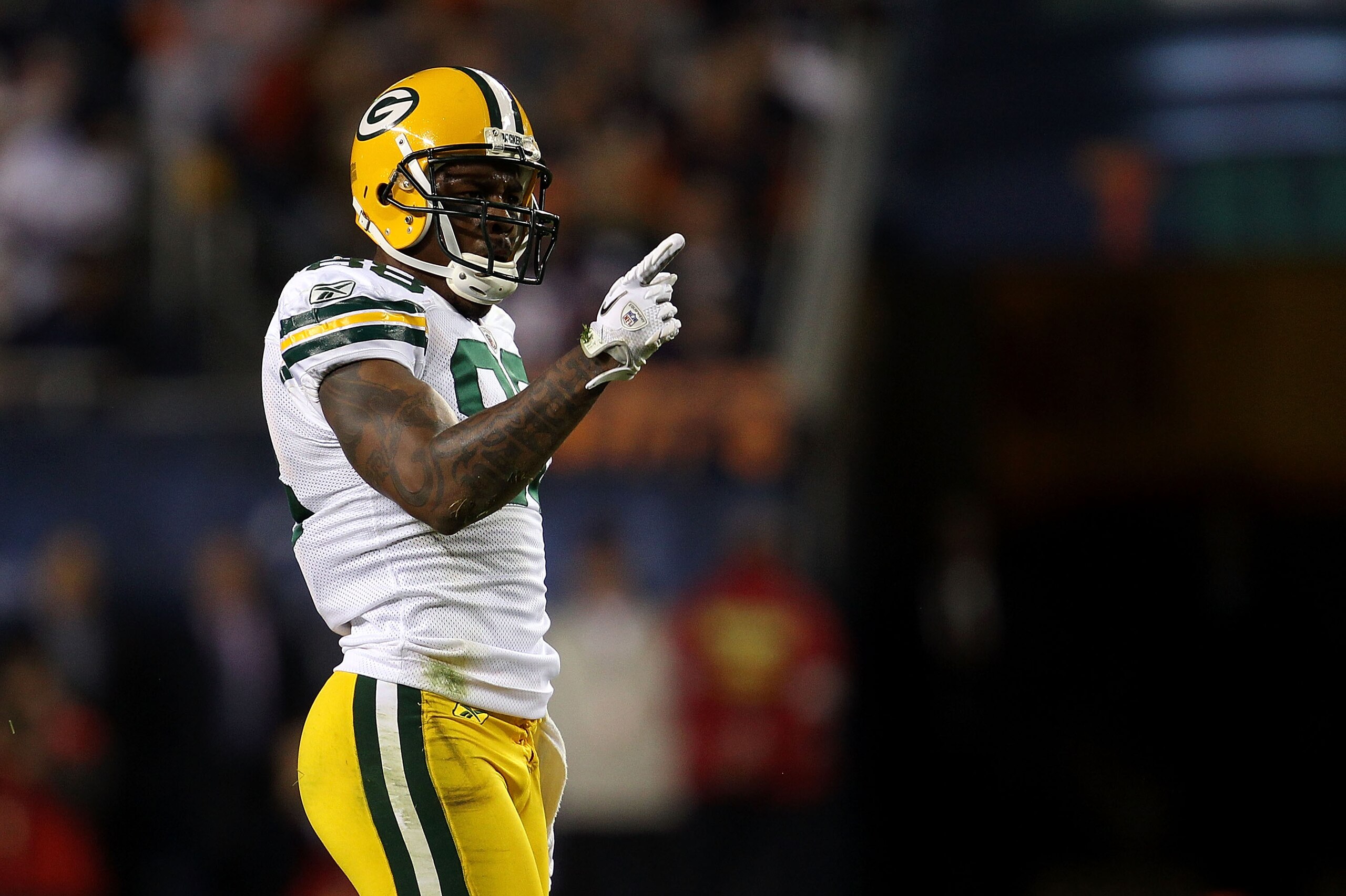 CHICAGO - SEPTEMBER 27:  Jermichael Finley #88 of the Green Bay Packers reacts against the Chicago Bears at Soldier Field on September 27, 2010 in Chicago, Illinois. The Bears won 20-17.  (Photo by Jonathan Daniel/Getty Images)