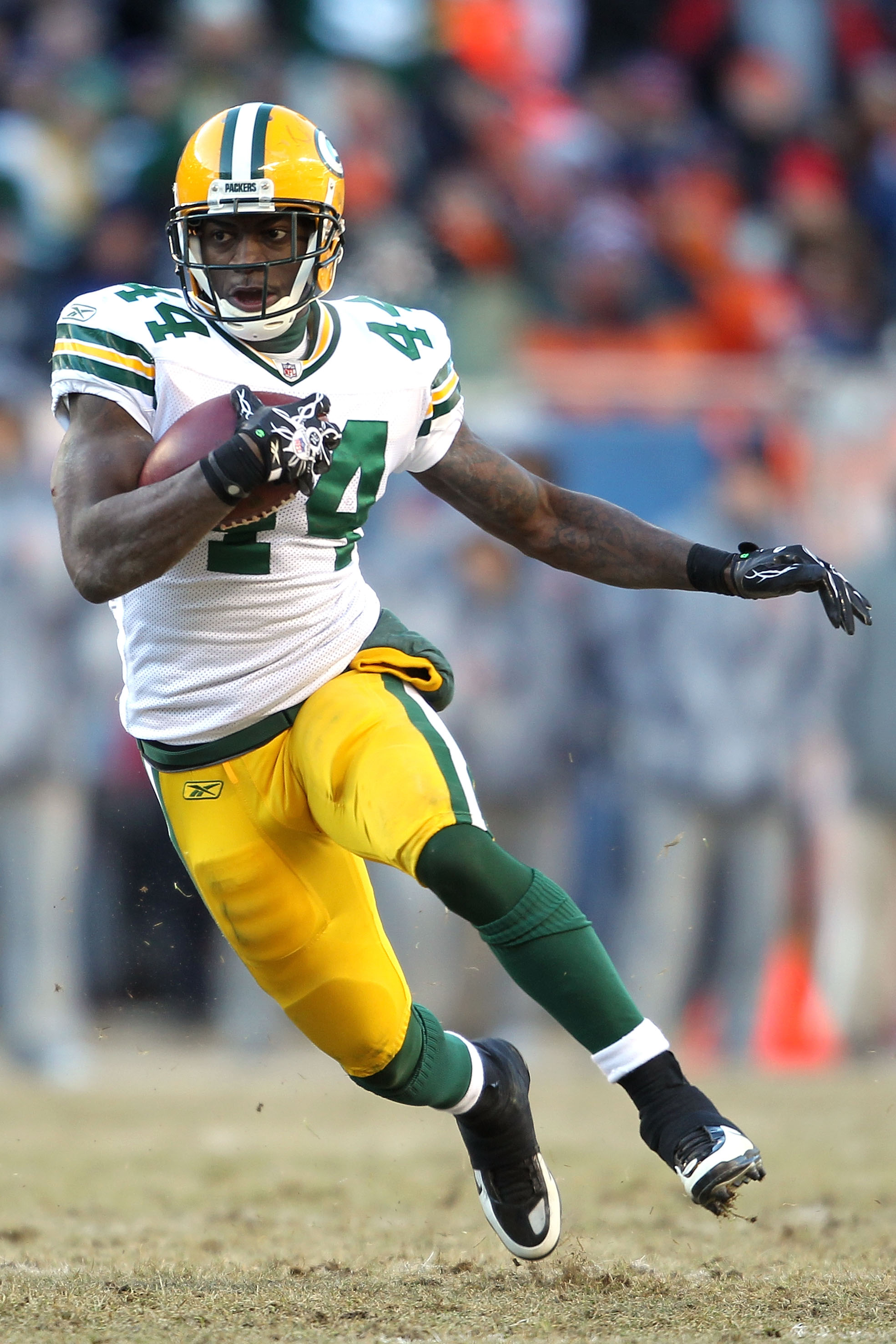 CHICAGO, IL - JANUARY 23: Running back James Starks #44 of the Green Bay Packers runs the ball against the Chicago Bears in the NFC Championship Game at Soldier Field on January 23, 2011 in Chicago, Illinois. (Photo by Andy Lyons/Getty Images) CHICAGO, IL - JANUARY 23: Running back James Starks #44 of the Green Bay Packers runs the ball against the Chicago Bears in the NFC Championship Game at Soldier Field on January 23, 2011 in Chicago, Illinois. (Photo by Andy Lyons/Getty Images)