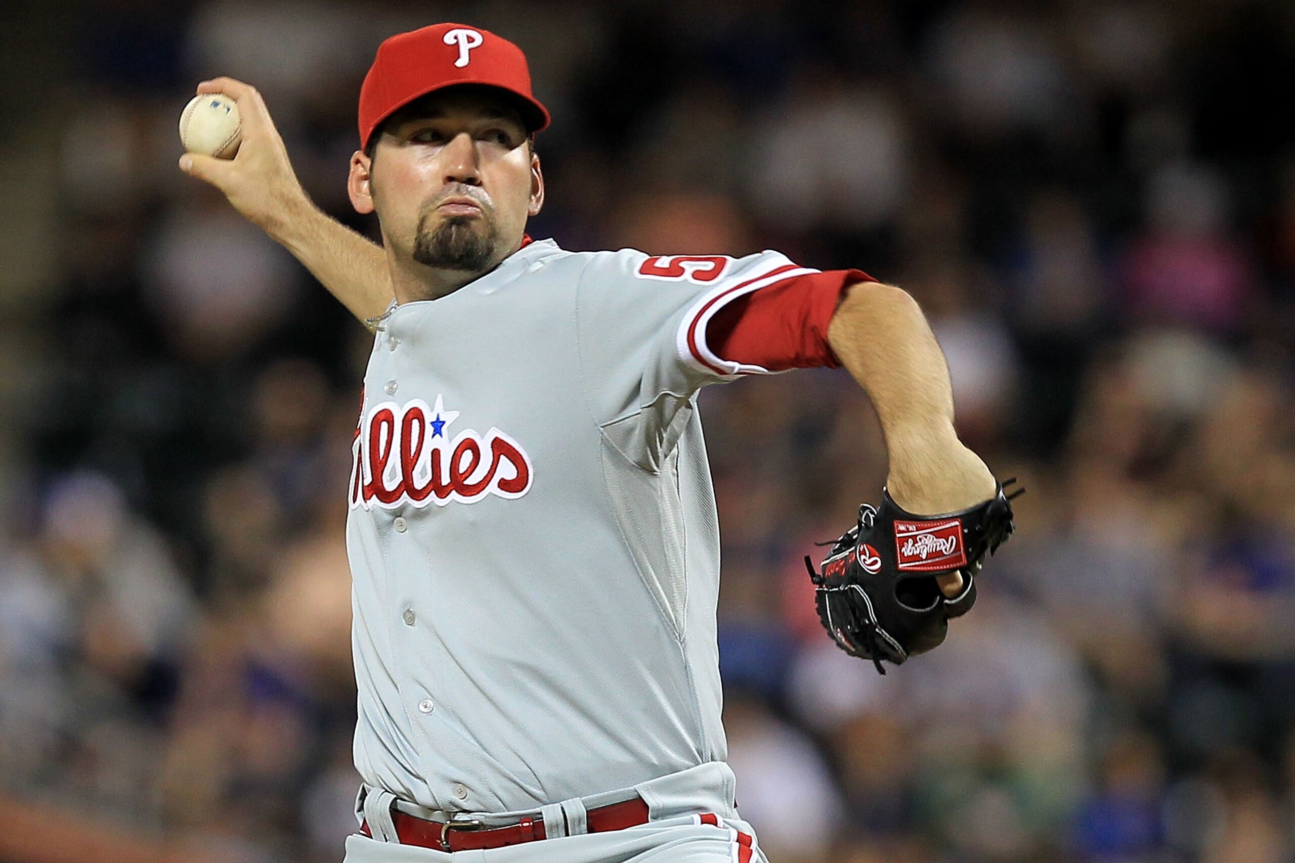 NEW YORK - MAY 25:  David Herndon #57 of the Philadelphia Phillies pitches against the New York Mets on May 25, 2010 at Citi Field in the Flushing neighborhood of the Queens borough of New York City.  (Photo by Chris McGrath/Getty Images)
