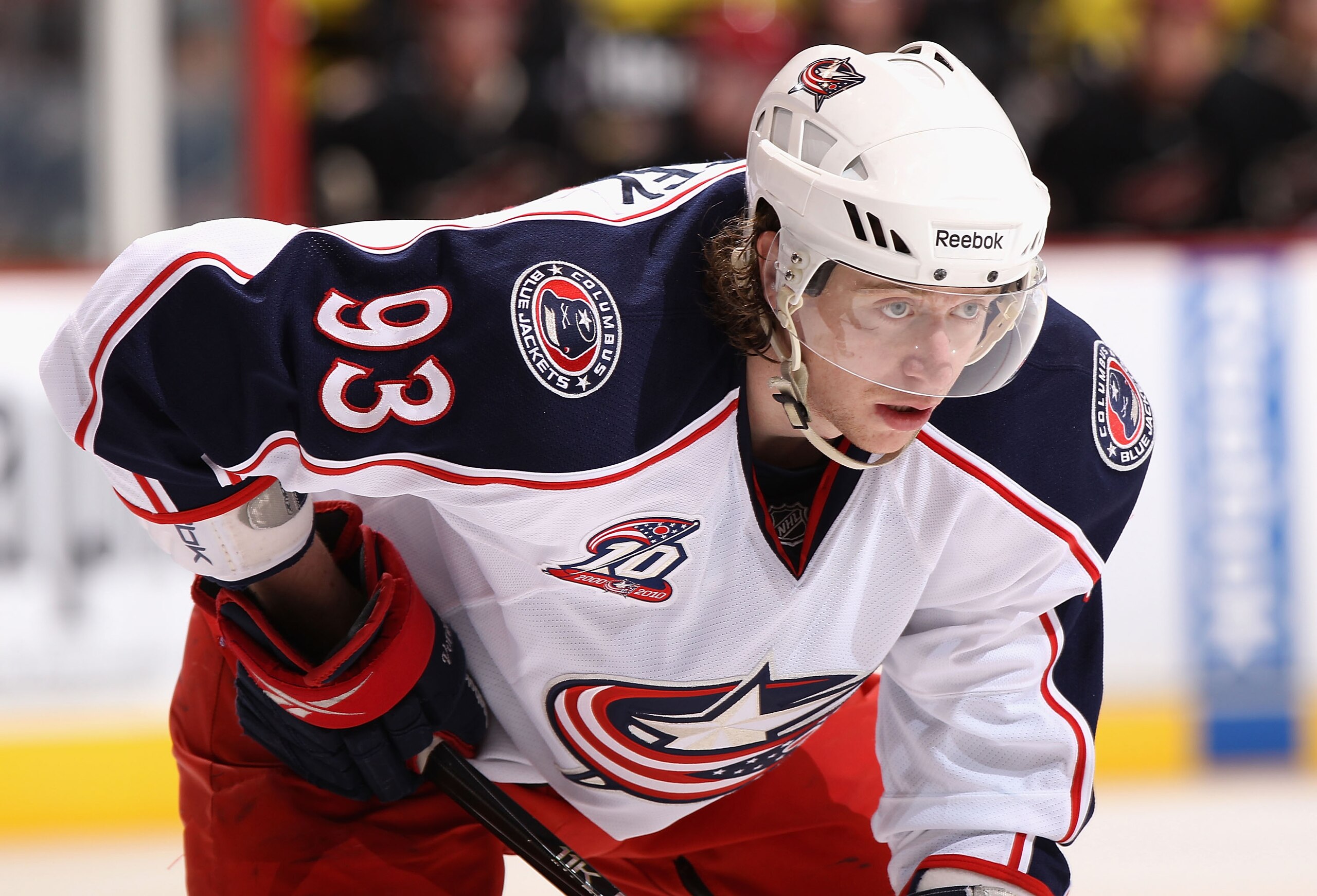GLENDALE, AZ - JANUARY 04:  Jakub Voracek #93 of the Columbus Blue Jackets during the NHL game against the Phoenix Coyotes at Jobing.com Arena on January 4, 2011 in Glendale, Arizona.  The Coyotes defeated the Blue Jackets 4-2.  (Photo by Christian Peters