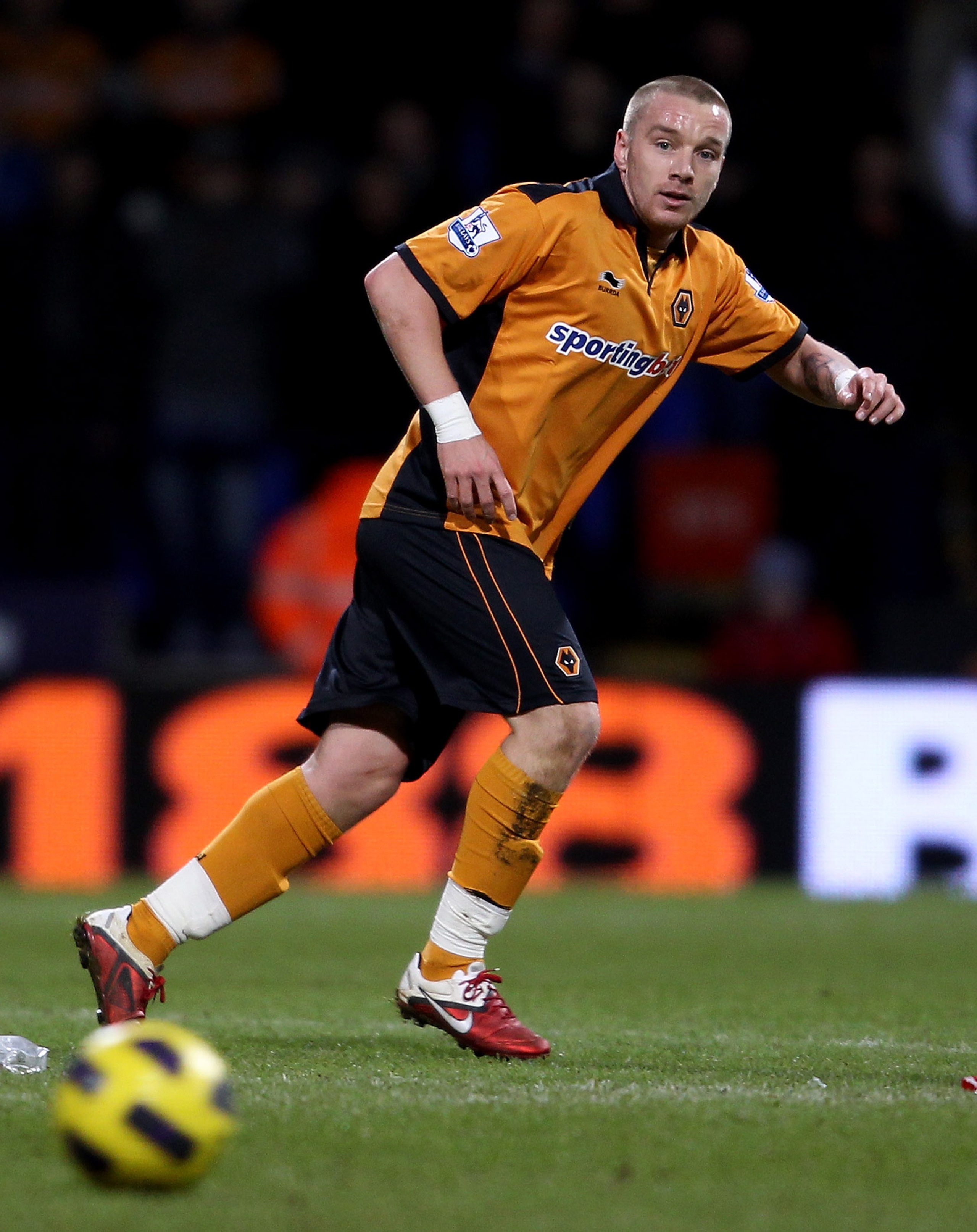 BOLTON, ENGLAND - FEBRUARY 01: Jamie O'Hara of Wolves in action during the Barclays Premier League match between Bolton Wanderers and Wolverhampton Wanderers at Reebok Stadium on February 2, 2011 in Bolton, England.  (Photo by Scott Heavey/Getty Images)