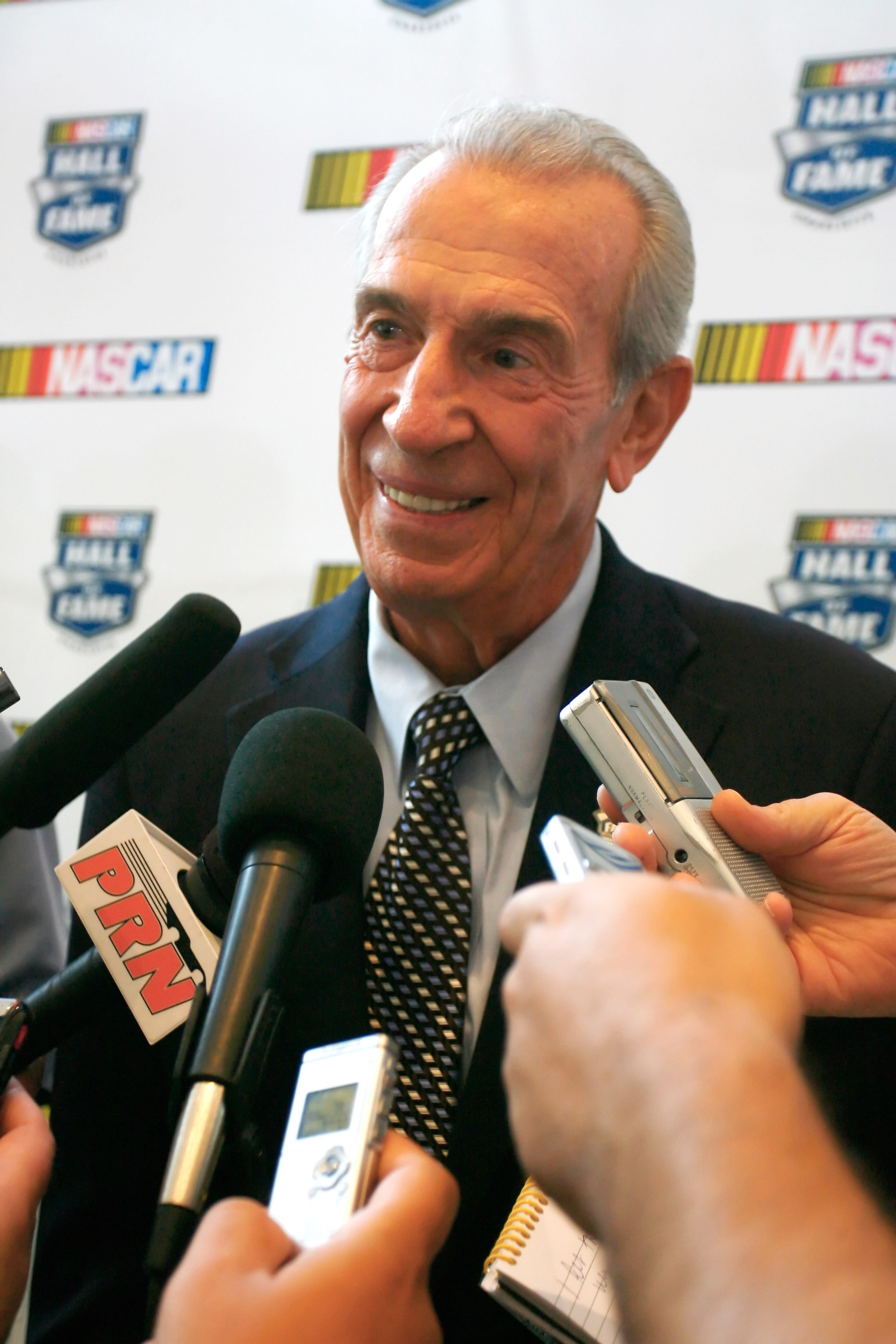 CHARLOTTE, NC - OCTOBER 13:  Former NASCAR driver Ned Jarrett speaks with the media during NASCAR Hall of Fame Voting Day at the NASCAR Hall of Fame on October 13, 2010 in Charlotte, North Carolina.  (Photo by Jason Smith/Getty Images for NASCAR)