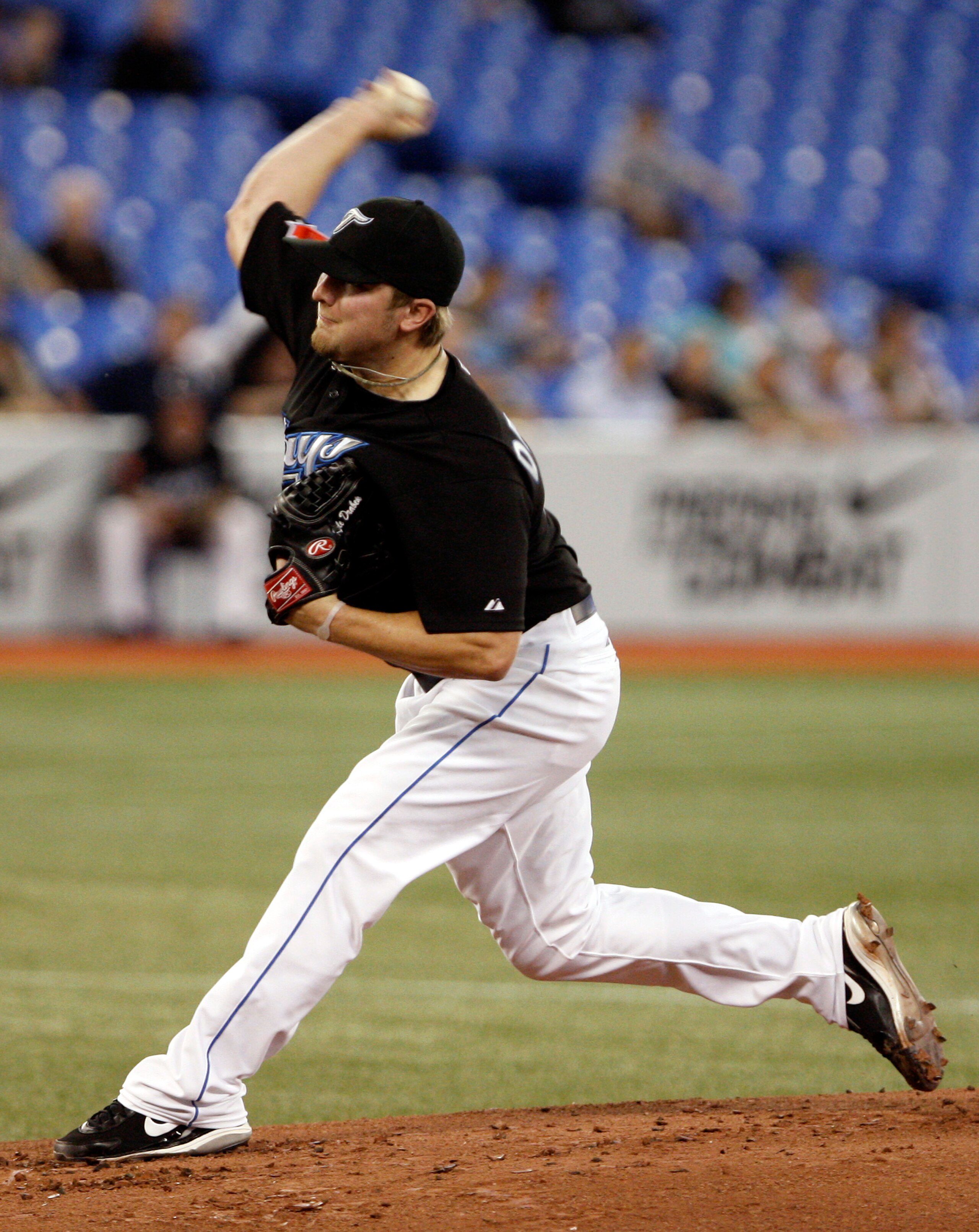 TORONTO, ON - SEPTEMBER 28: Kyle Drabek #4 of the Toronto Blue Jays throws agianst the New York Yankees during an MLB game at the Rogers Centre September 28, 2010 in Toronto, Ontario, Canada. (Photo by Abelimages/Getty Images) TORONTO, ON - SEPTEMBER 28: Kyle Drabek #4 of the Toronto Blue Jays throws agianst the New York Yankees during an MLB game at the Rogers Centre September 28, 2010 in Toronto, Ontario, Canada. (Photo by Abelimages/Getty Images)