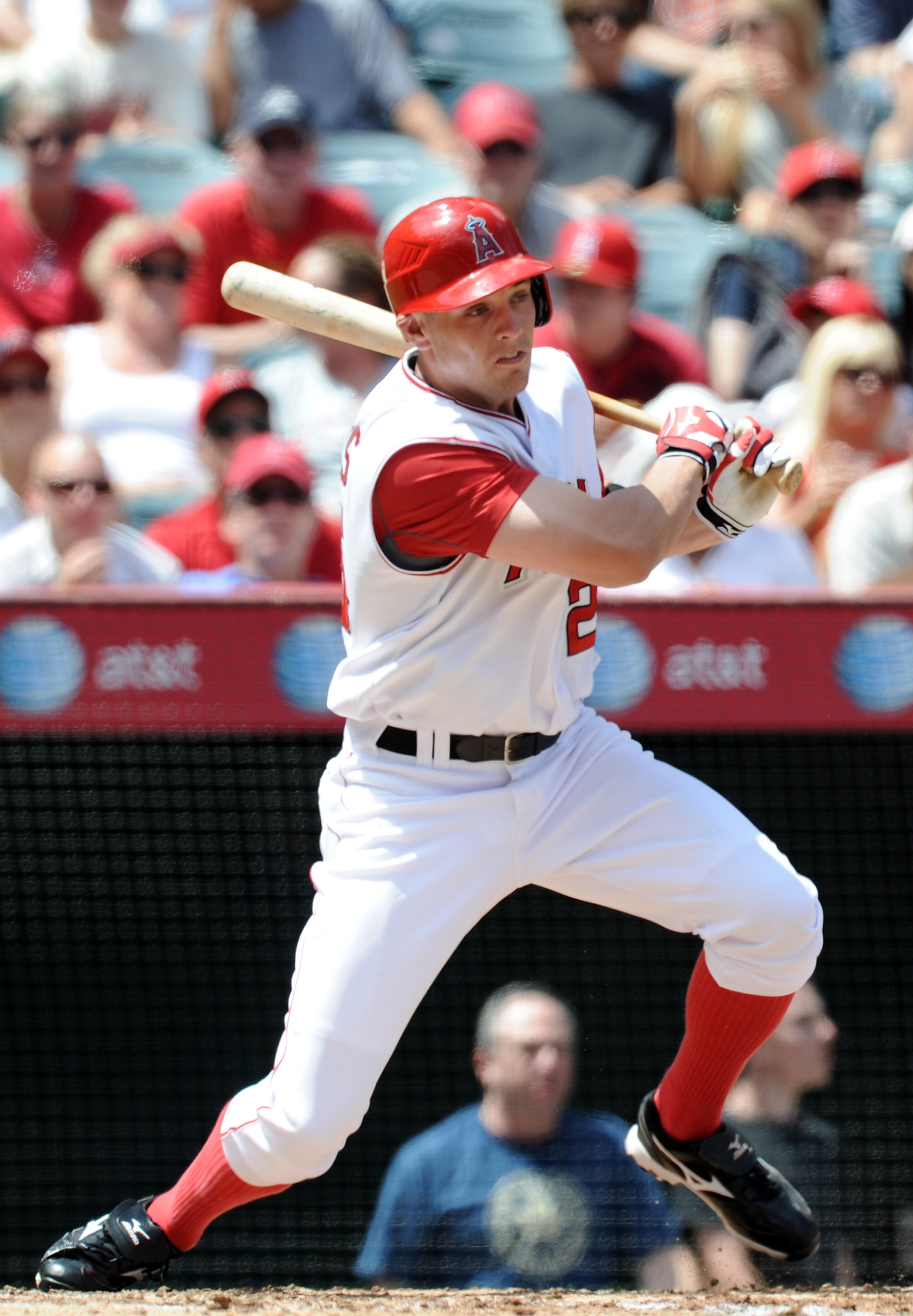 ANAHEIM, CA - AUGUST 29: Peter Bourjos #25 of the Los Angeles Angels of Anaheim at bat against the Baltimore Orioles at Angel Stadium on August 29, 2010 in Anaheim, California. (Photo by Harry How/Getty Images) ANAHEIM, CA - AUGUST 29: Peter Bourjos #25 of the Los Angeles Angels of Anaheim at bat against the Baltimore Orioles at Angel Stadium on August 29, 2010 in Anaheim, California. (Photo by Harry How/Getty Images)