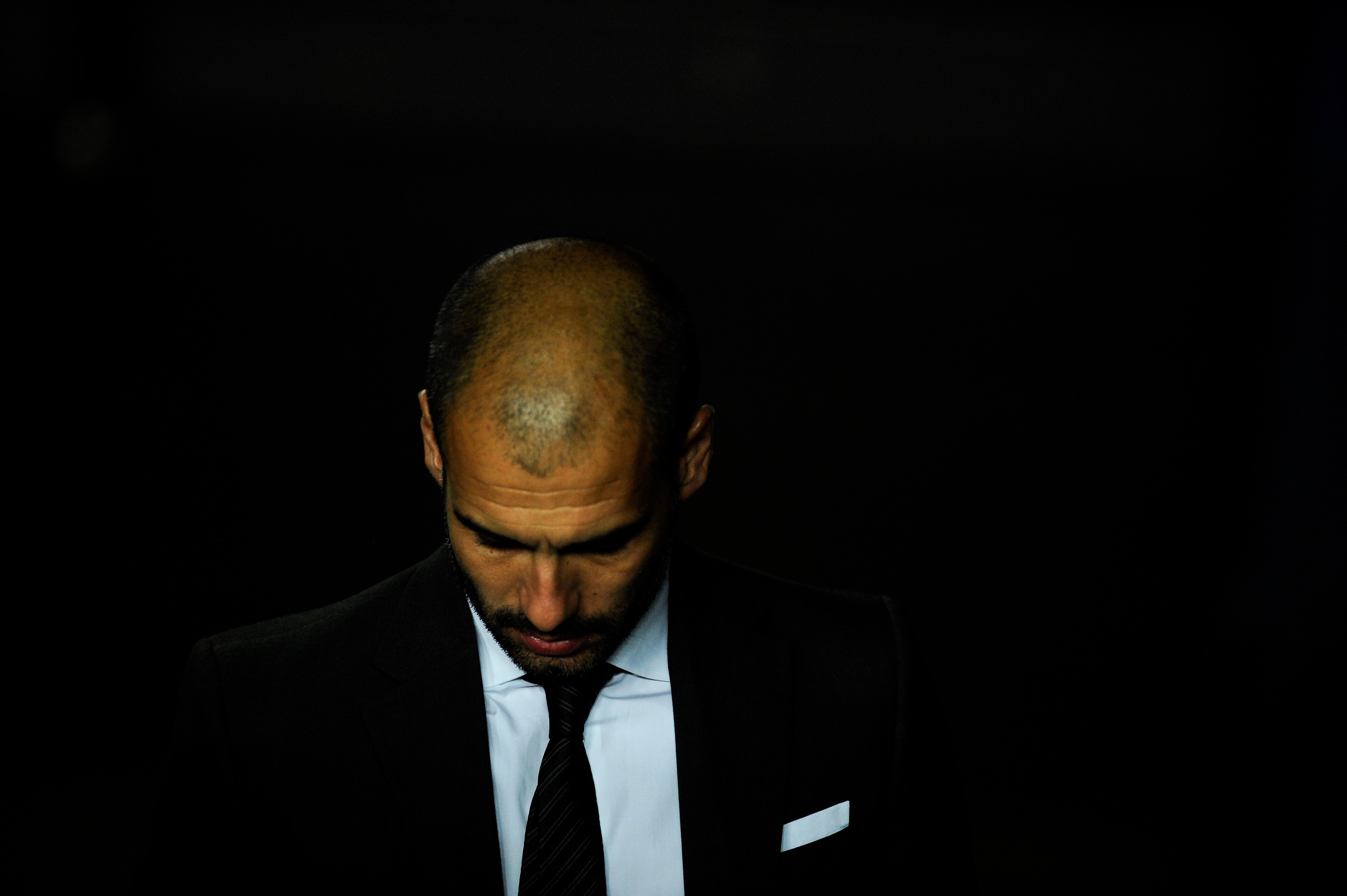 BARCELONA, SPAIN - OCTOBER 30:  Head coach Josep Guardiola of Barcelona is seen prior the La Liga match between Barcelona and Sevilla FC on October 30, 2010 in Barcelona, Spain. Barcelona won the match 5-0. (Photo by David Ramos/Getty Images)