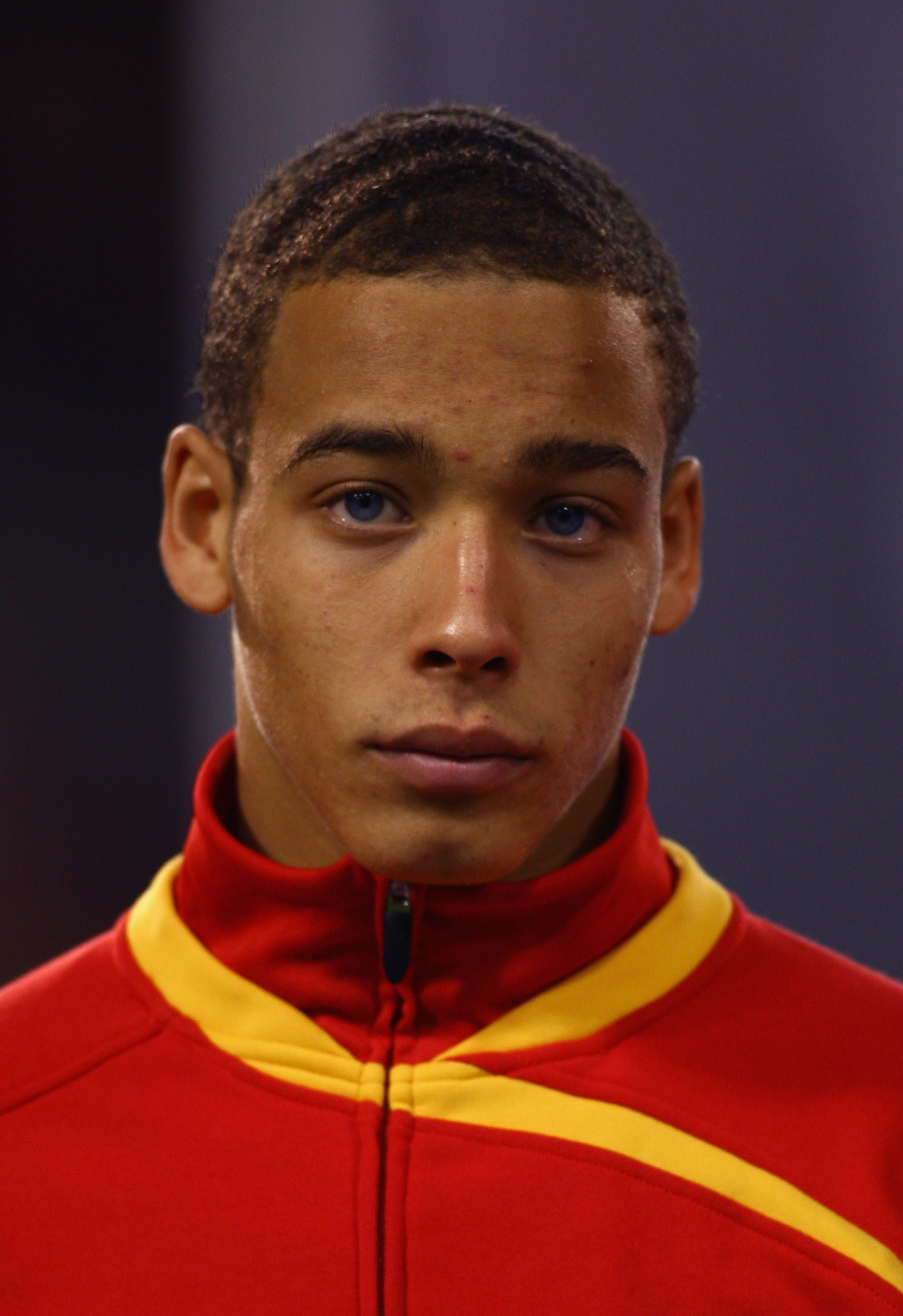BRUSSELS, BELGIUM - OCTOBER 15:  Axel Witsel of Belgium lines up for the National Anthems prior to the FIFA 2010 World Cup Group 5 Qualifier between Belgium and Spain at the King Baudouin Stadium on October 15, 2008 in Brussels, Belgium.  (Photo by Mike H