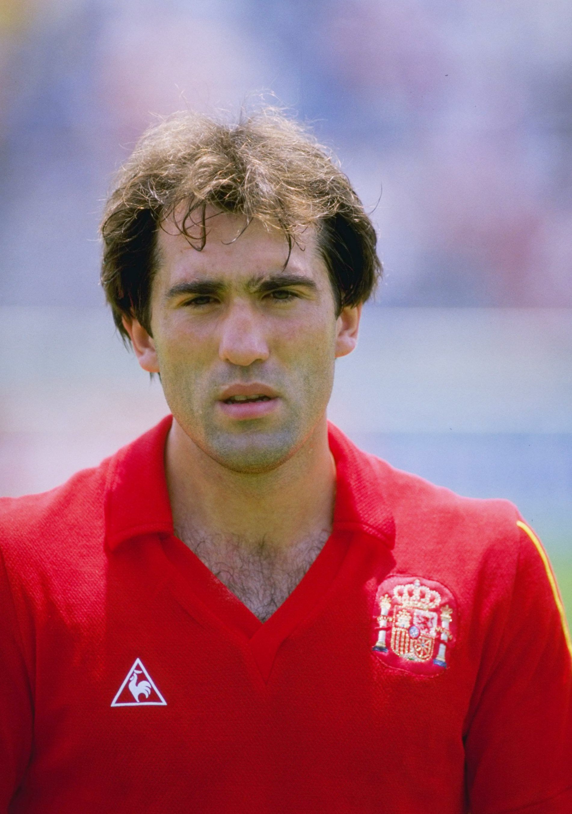 Jul 1986:  A portrait of Andoni Goicoechea of Spain taken before the start of world cup match against Algeria in Mexico. Mandatory Credit: Mike King/Allsport