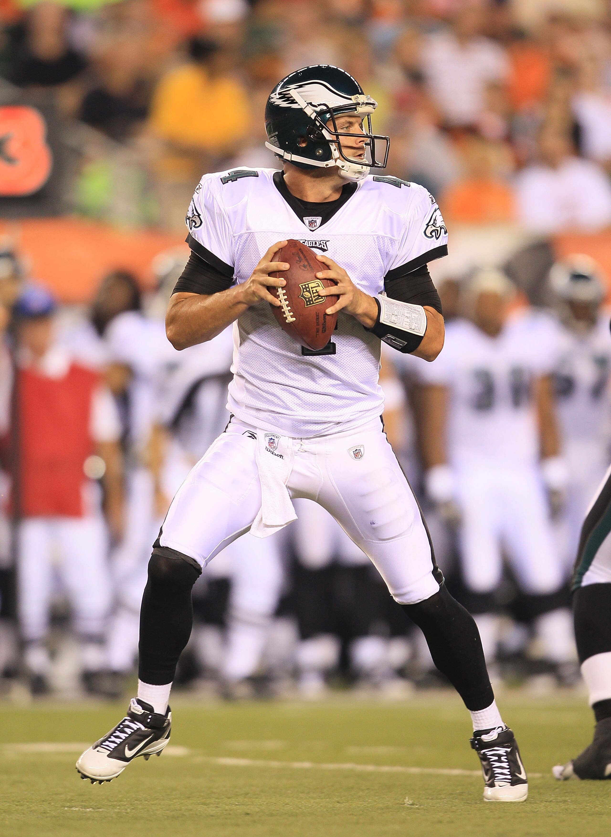 CINCINNATI - AUGUST 20: Kevin Kolb #4 of the Philadelphia Eagles runs with the ball during the NFL preseason game against the Cincinnati Bengals at Paul Brown Stadium on August 20, 2010 in Cincinnati, Ohio. (Photo by Andy Lyons/Getty Images) CINCINNATI - AUGUST 20: Kevin Kolb #4 of the Philadelphia Eagles runs with the ball during the NFL preseason game against the Cincinnati Bengals at Paul Brown Stadium on August 20, 2010 in Cincinnati, Ohio. (Photo by Andy Lyons/Getty Images)