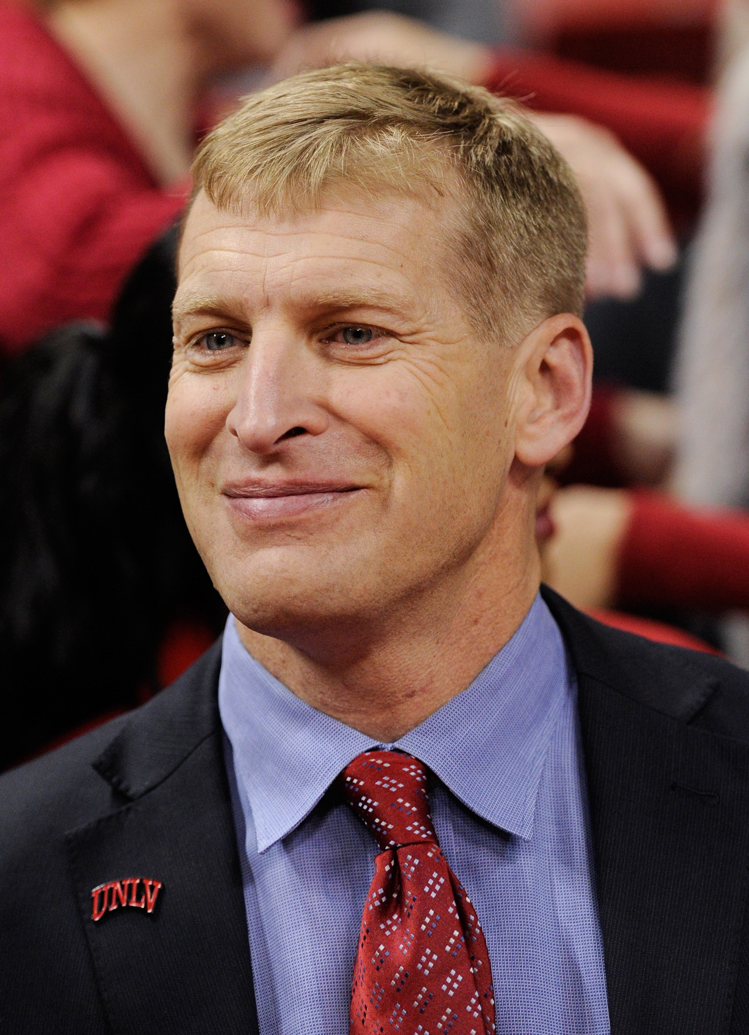 LAS VEGAS, NV - FEBRUARY 02:  UNLV Rebels head football coach Bobby Hauck attends the UNLV basketball game against the Utah Utes at the Thomas & Mack Center February 2, 2011 in Las Vegas, Nevada. UNLV won 67-54.  (Photo by Ethan Miller/Getty Images)