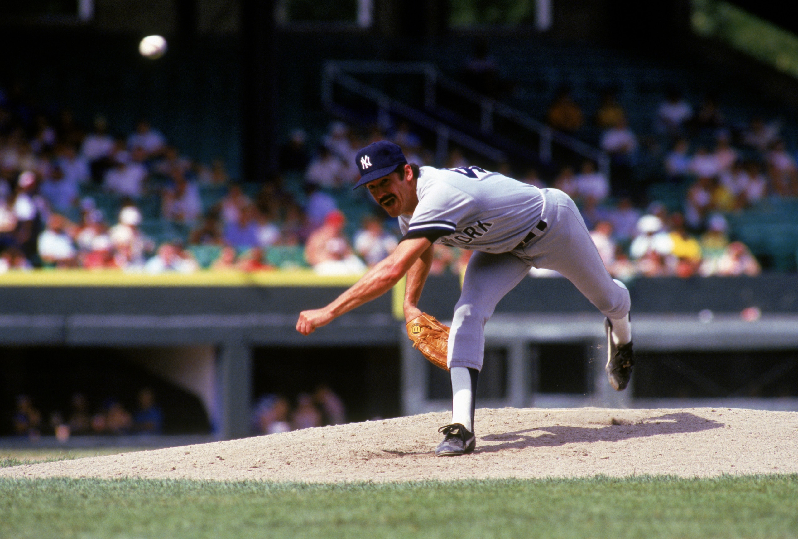 CHICAGO - 1987: Ron Guidry #49 of the New York Yankees pitches during a game in the 1987 season against the Chicago White Sox at Comiskey Park in Chicago, Illinois. (Photo by Jonathan Daniel/Getty Images) CHICAGO - 1987: Ron Guidry #49 of the New York Yankees pitches during a game in the 1987 season against the Chicago White Sox at Comiskey Park in Chicago, Illinois. (Photo by Jonathan Daniel/Getty Images)